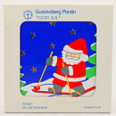 ピア・ロンダール God Julシリーズ  陶板  "Santa’s Ski Trip"  15cm  1985年〈箱付き〉
