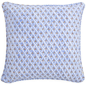 Kuddfodral Tulip Brown & Blue
