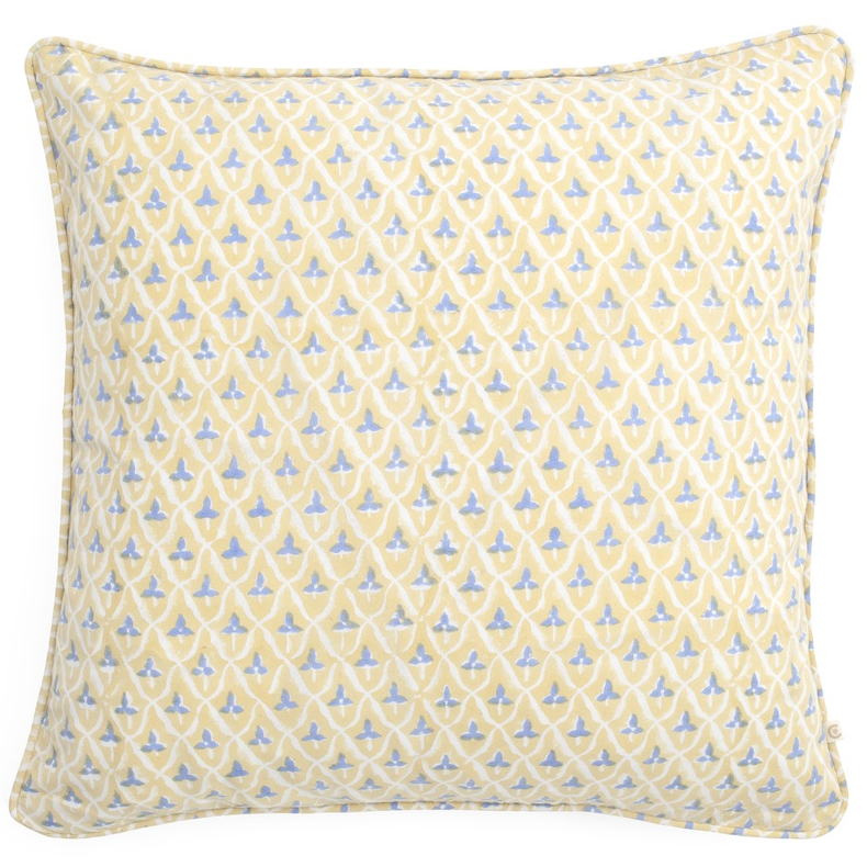 Kuddfodral Tulip Yellow & Blue
