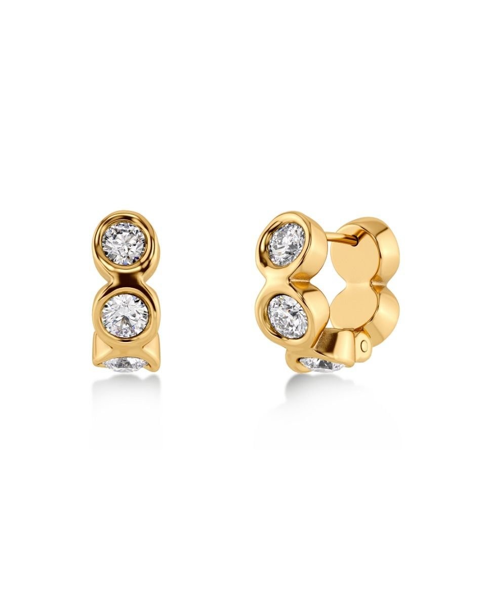 Ocean Gem Hoops Gold - Edblad