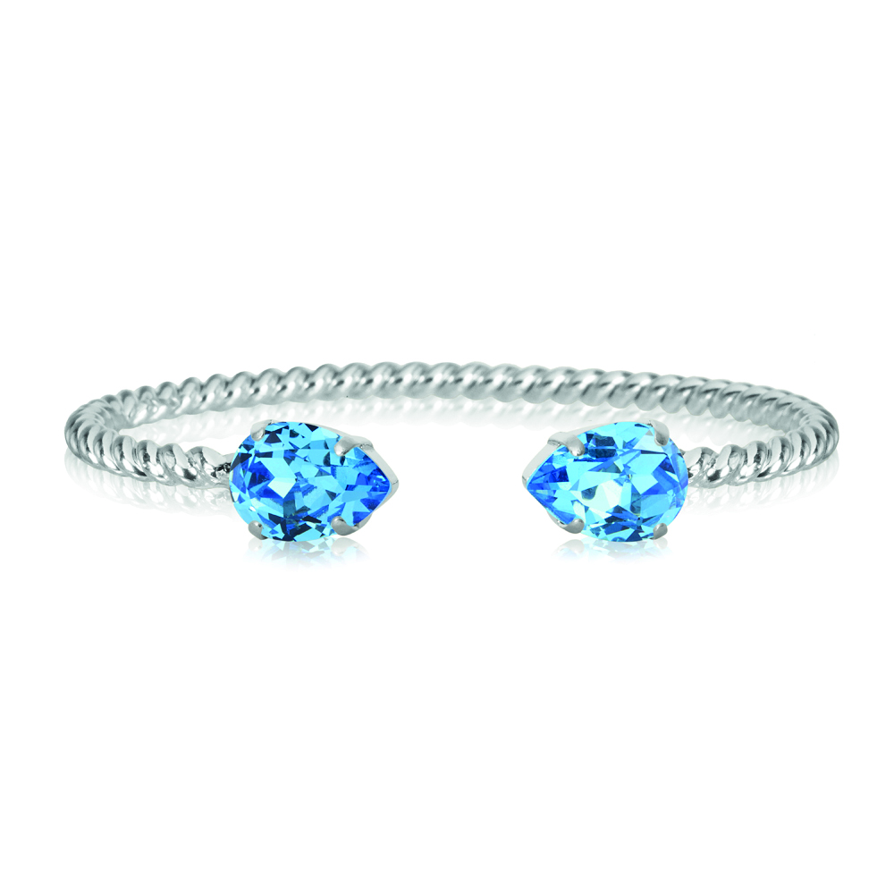 Caroline Svedbom Mini Drop armband rhodium Iceblue