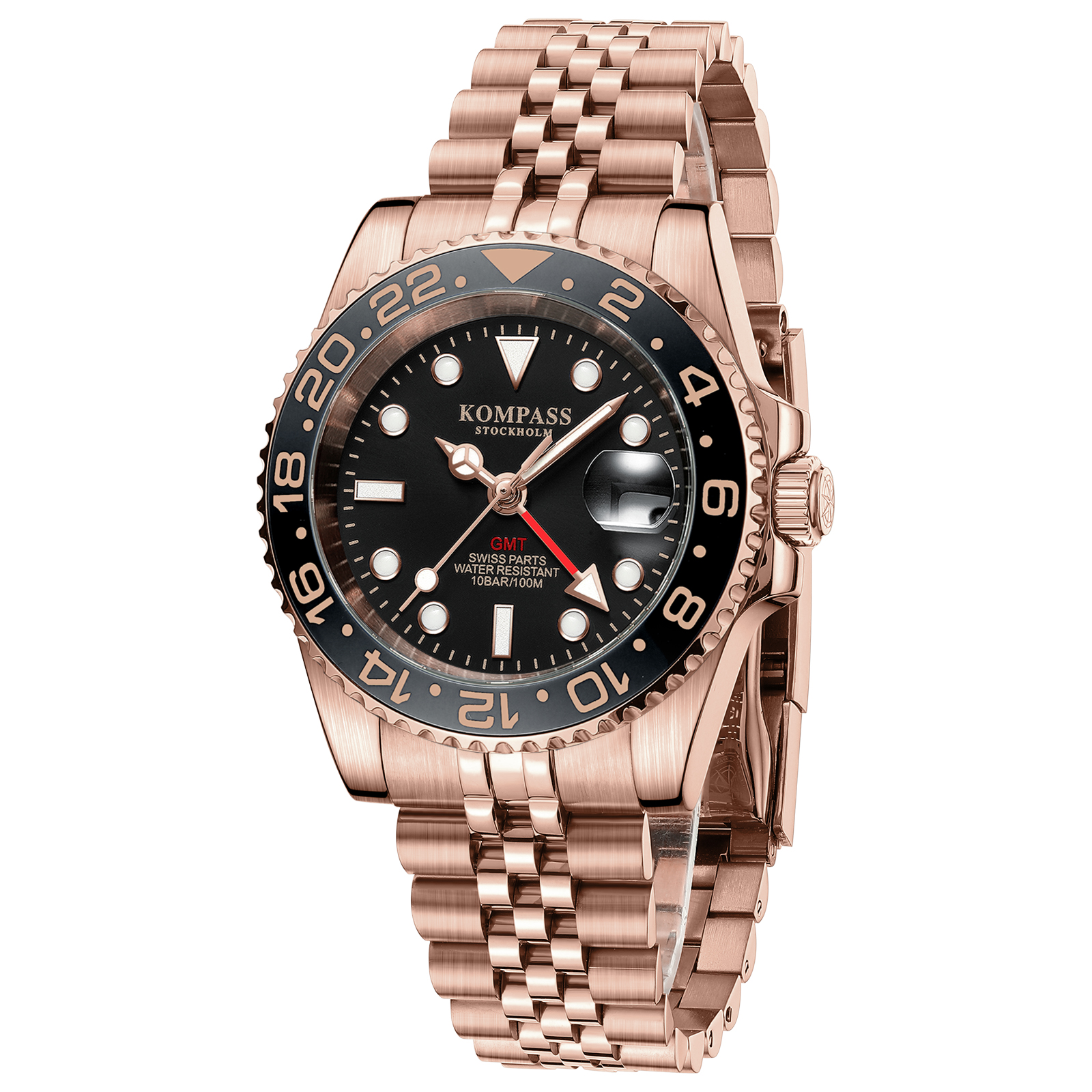 Kompass GMT-Professional Jubilee Sapphire Steel Rose Black - 3