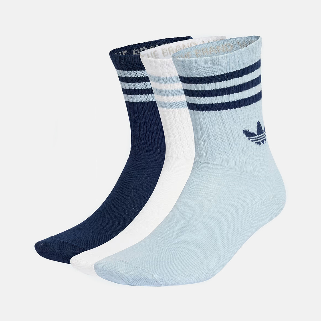 Adidas - 3-Stripes Crew Socks 3p Wonder Blue/Night Indigo/White