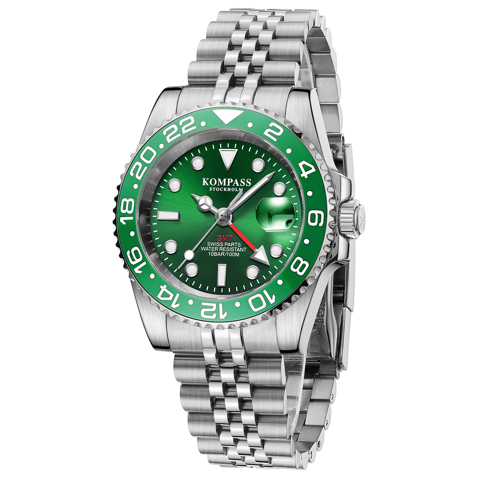 Kompass GMT-Professional Jubilee Sapphire Steel Green - 3