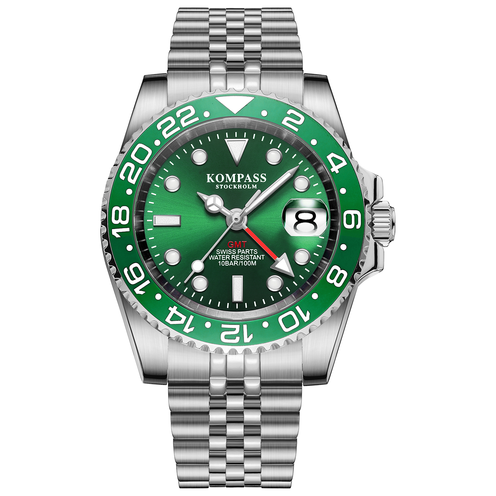 Kompass GMT-Professional Jubilee Sapphire Steel Green