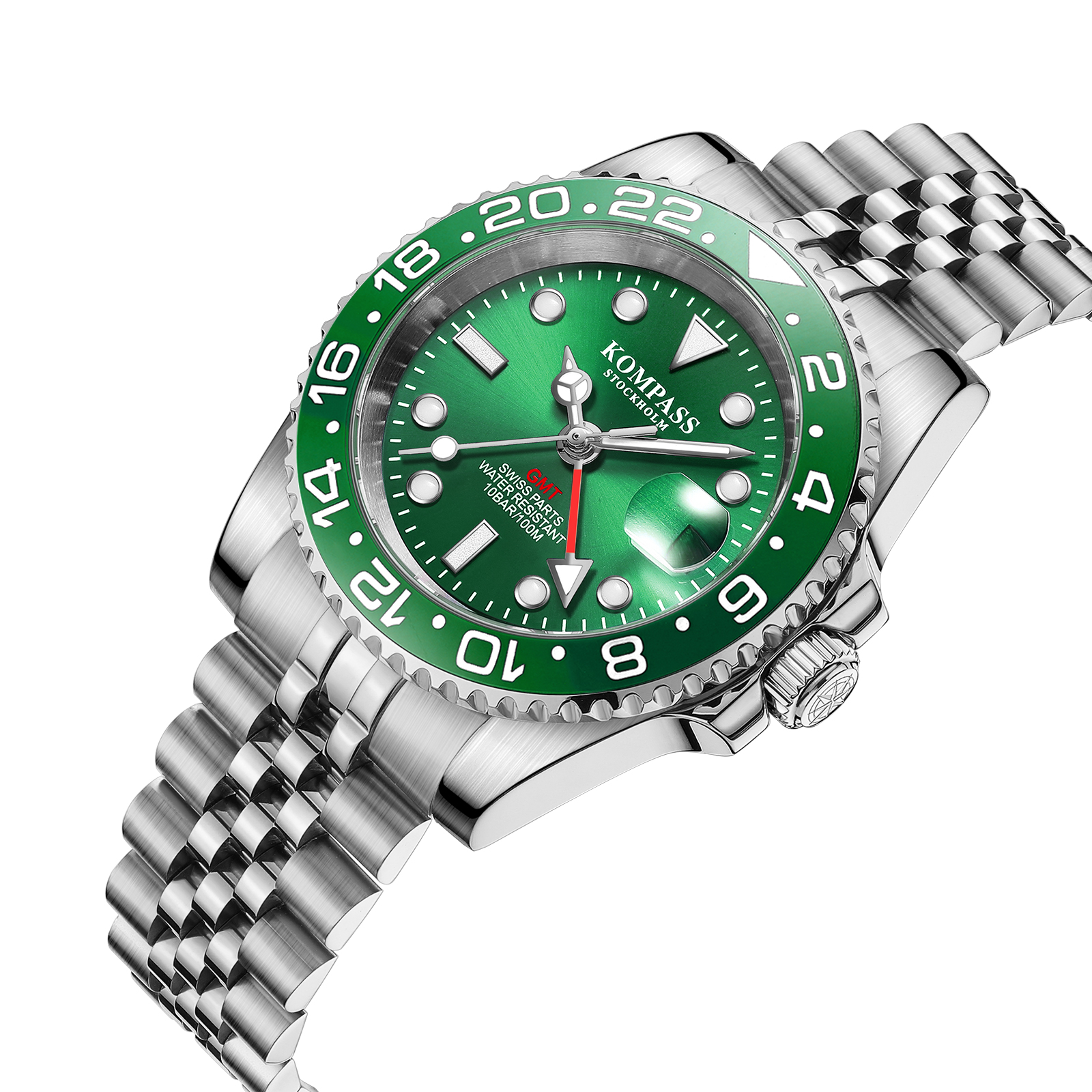 Kompass GMT-Professional Jubilee Sapphire Steel Green - 2