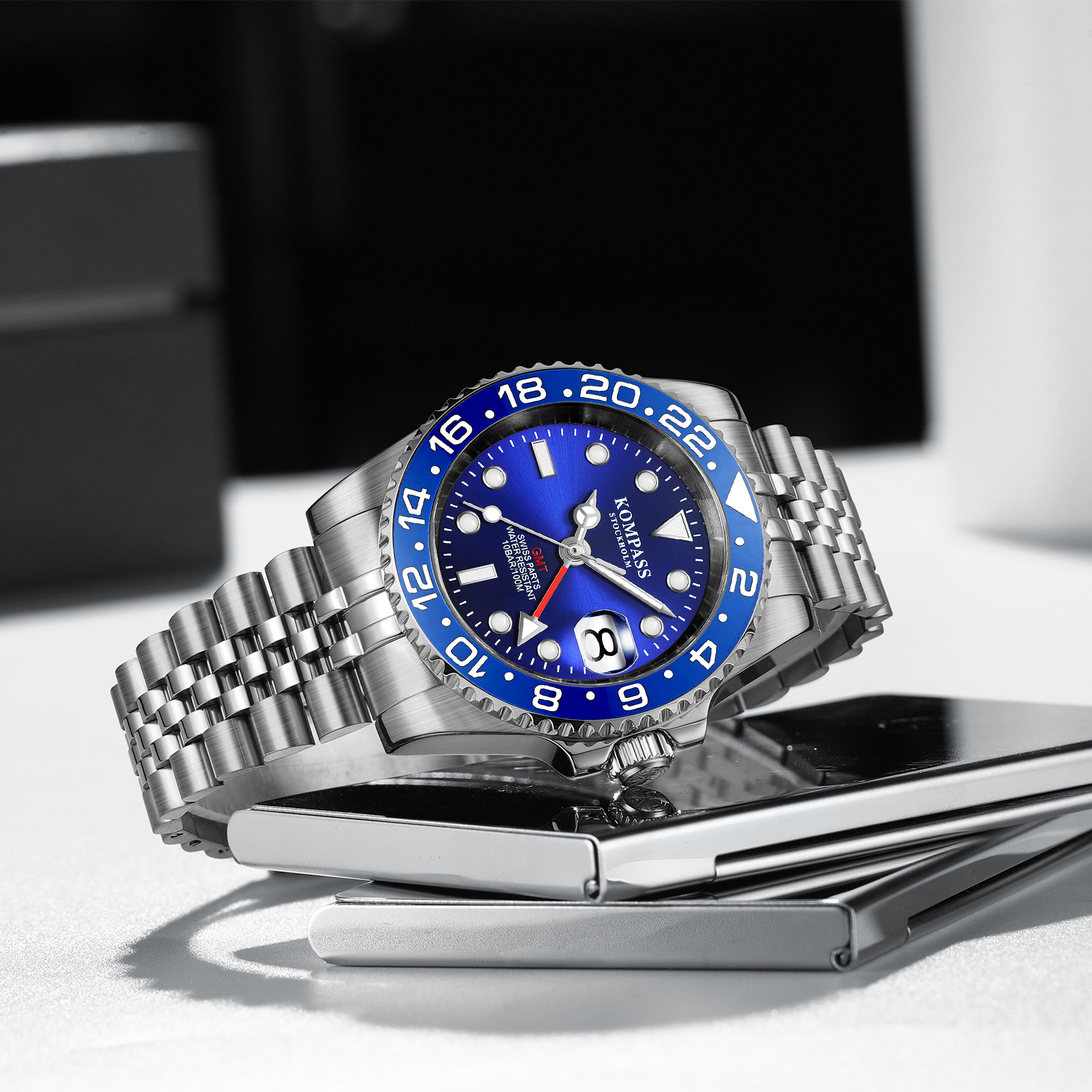 Kompass GMT-Professional Jubilee Sapphire Steel Blue - 6