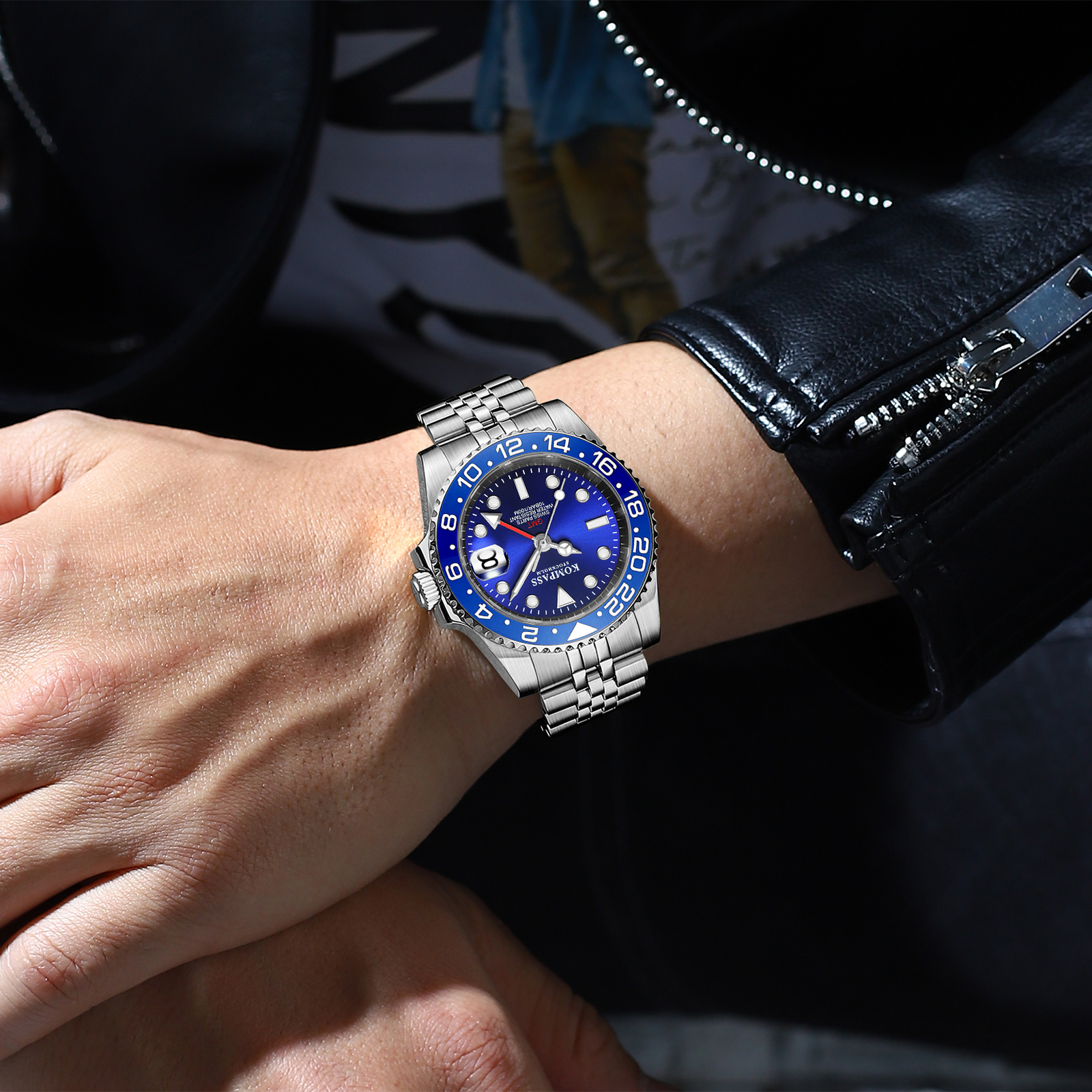 Kompass GMT-Professional Jubilee Sapphire Steel Blue - 5