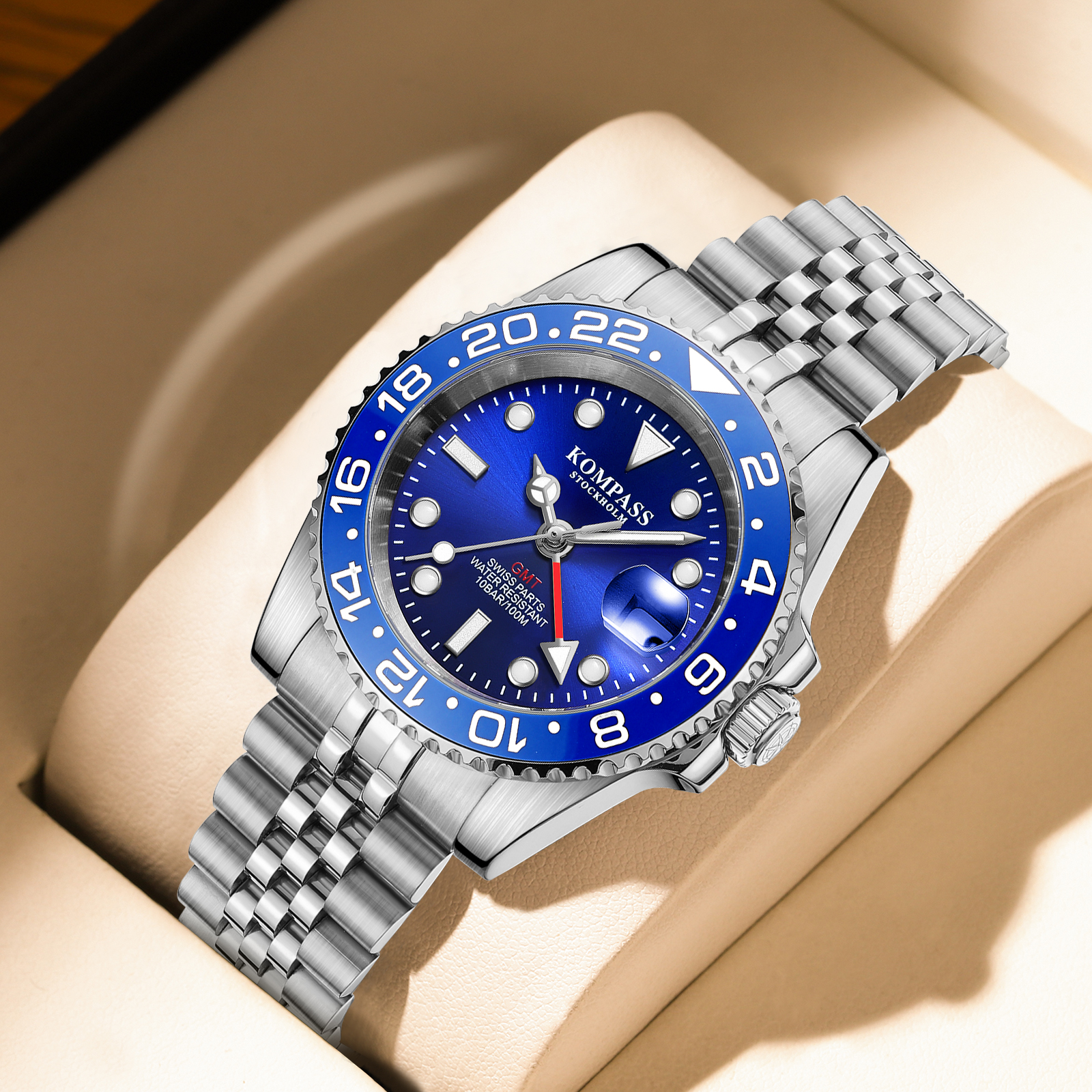 Kompass GMT-Professional Jubilee Sapphire Steel Blue - 7