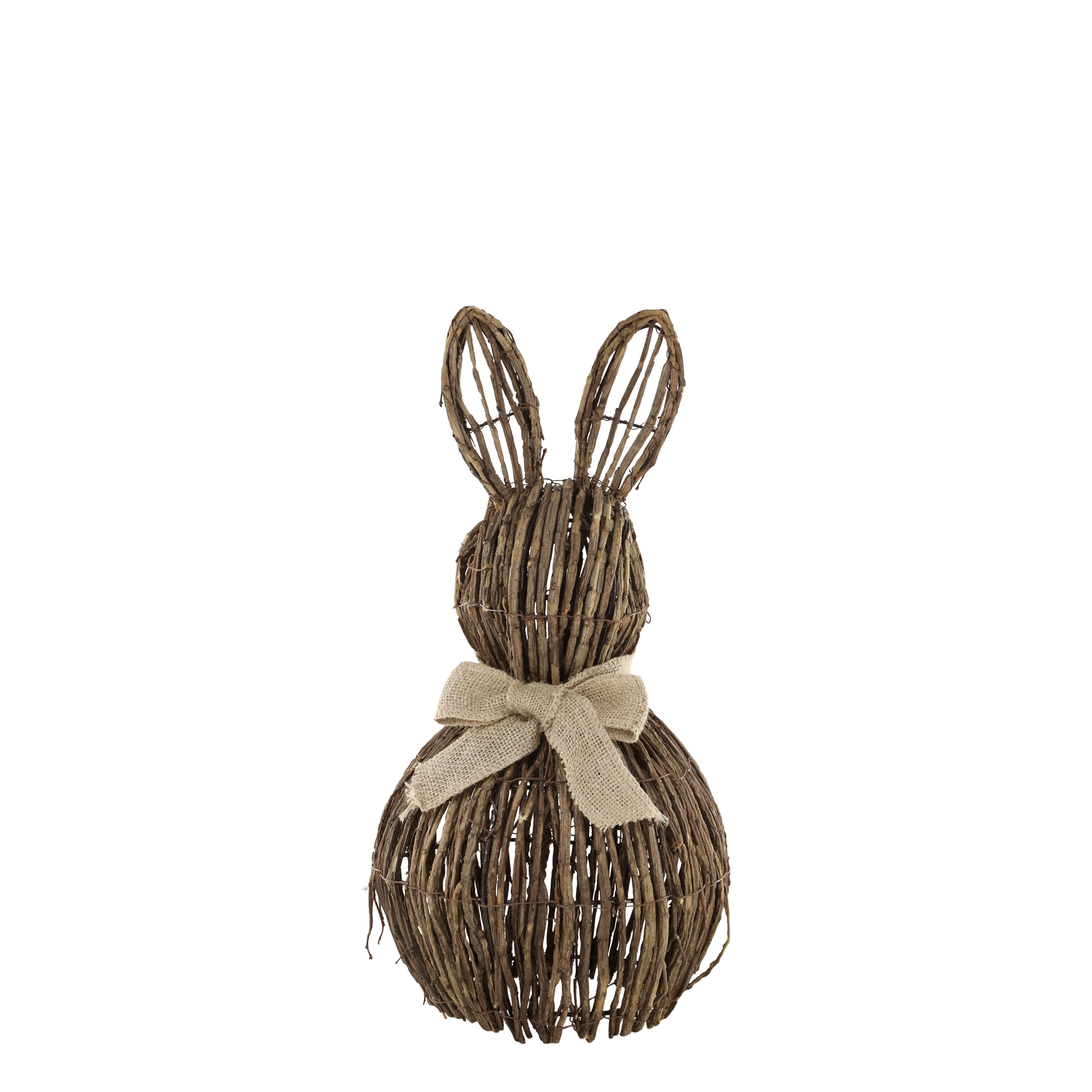 Standing Rabbit with Bow - Braided - Natural - H43/Ø23 cm - 3