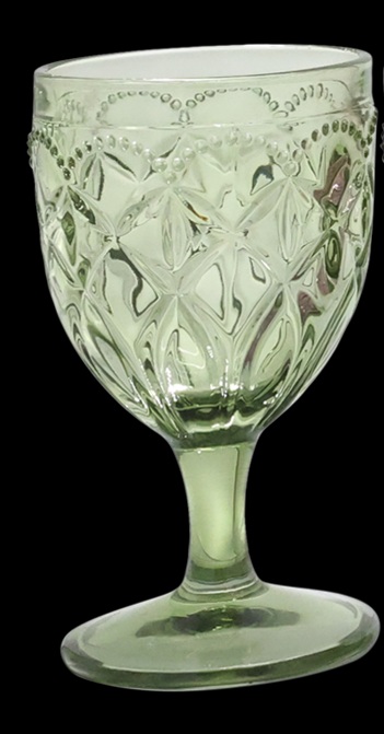 Wine glass with pattern - 1 piece - H15/Ø8 cm - 9