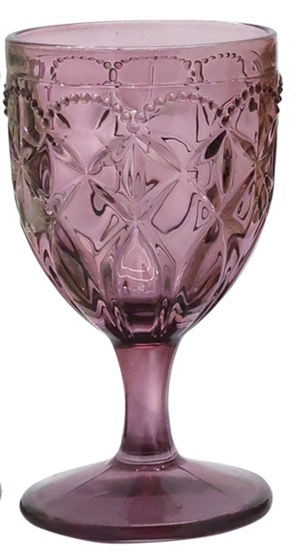 Wine glass with pattern - 1 piece - H15/Ø8 cm - 6