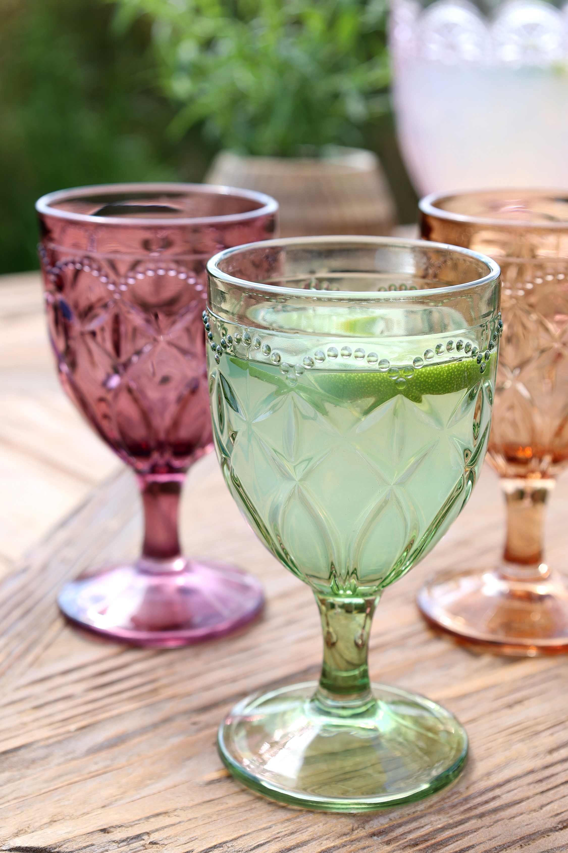 Wine glass with pattern - 1 piece - H15/Ø8 cm - 3