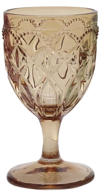 Wine glass with pattern - 1 piece - H15/Ø8 cm - 10