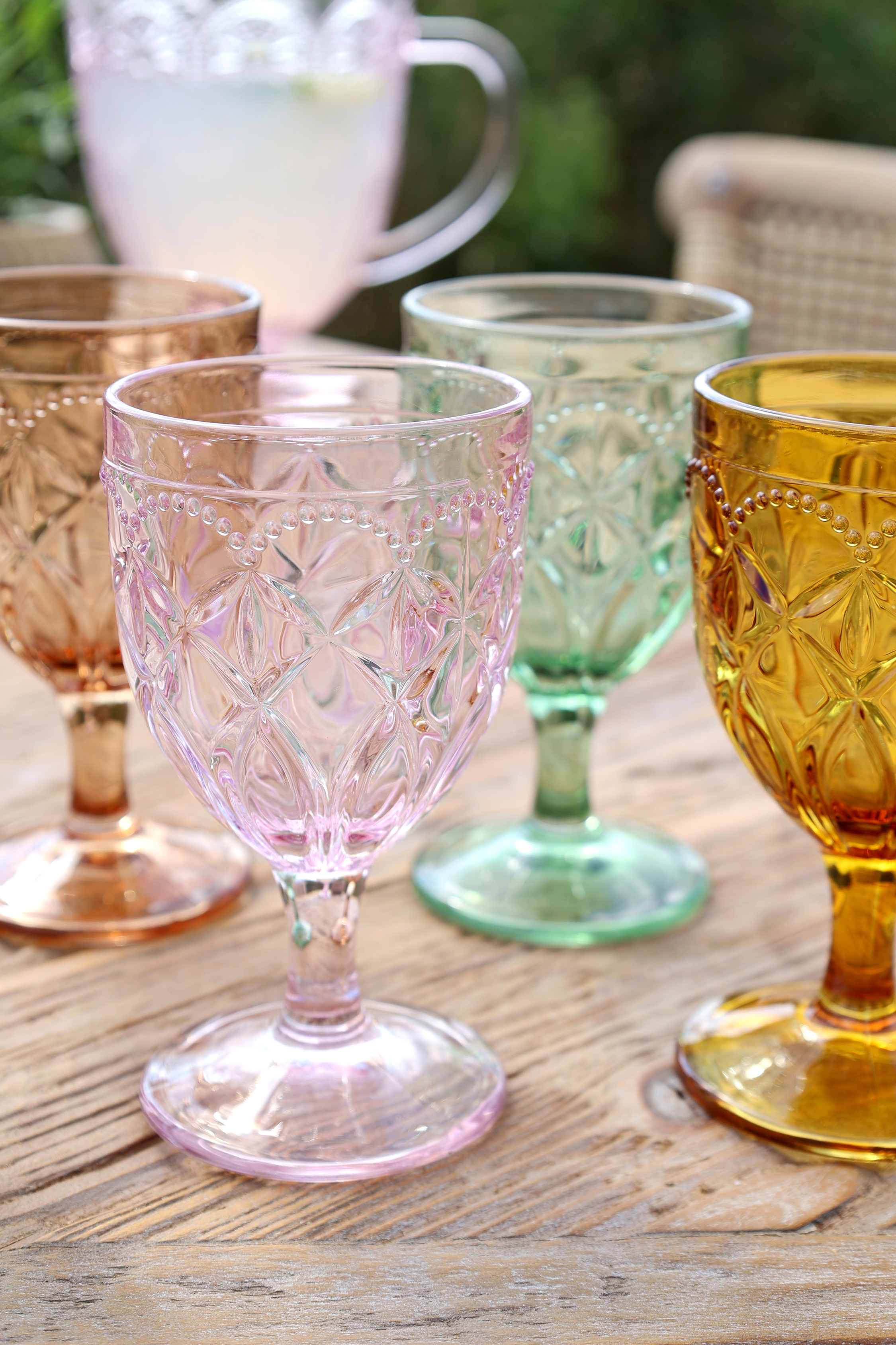 Wine glass with pattern - 1 piece - H15/Ø8 cm - 4