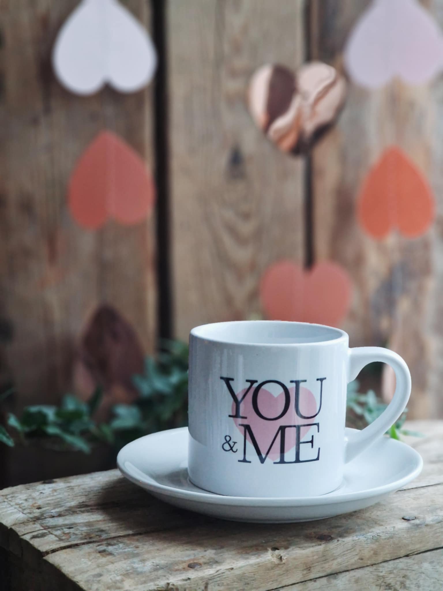 Liten mugg med fat "YOU & ME"