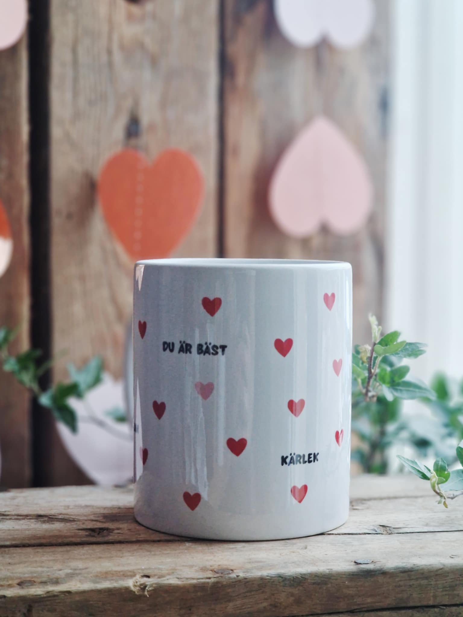 Mugg  "Hjärtan"