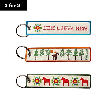 3 for 2 Keyring woven strap SWEDEN