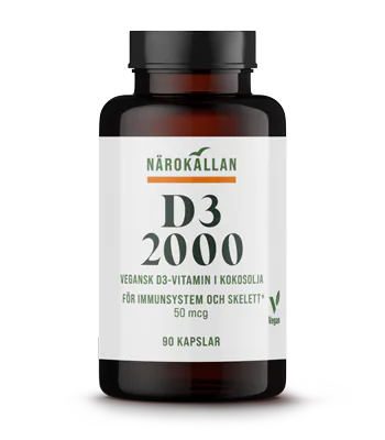 Närokällan D3 2000 Vegan 90 kapslar