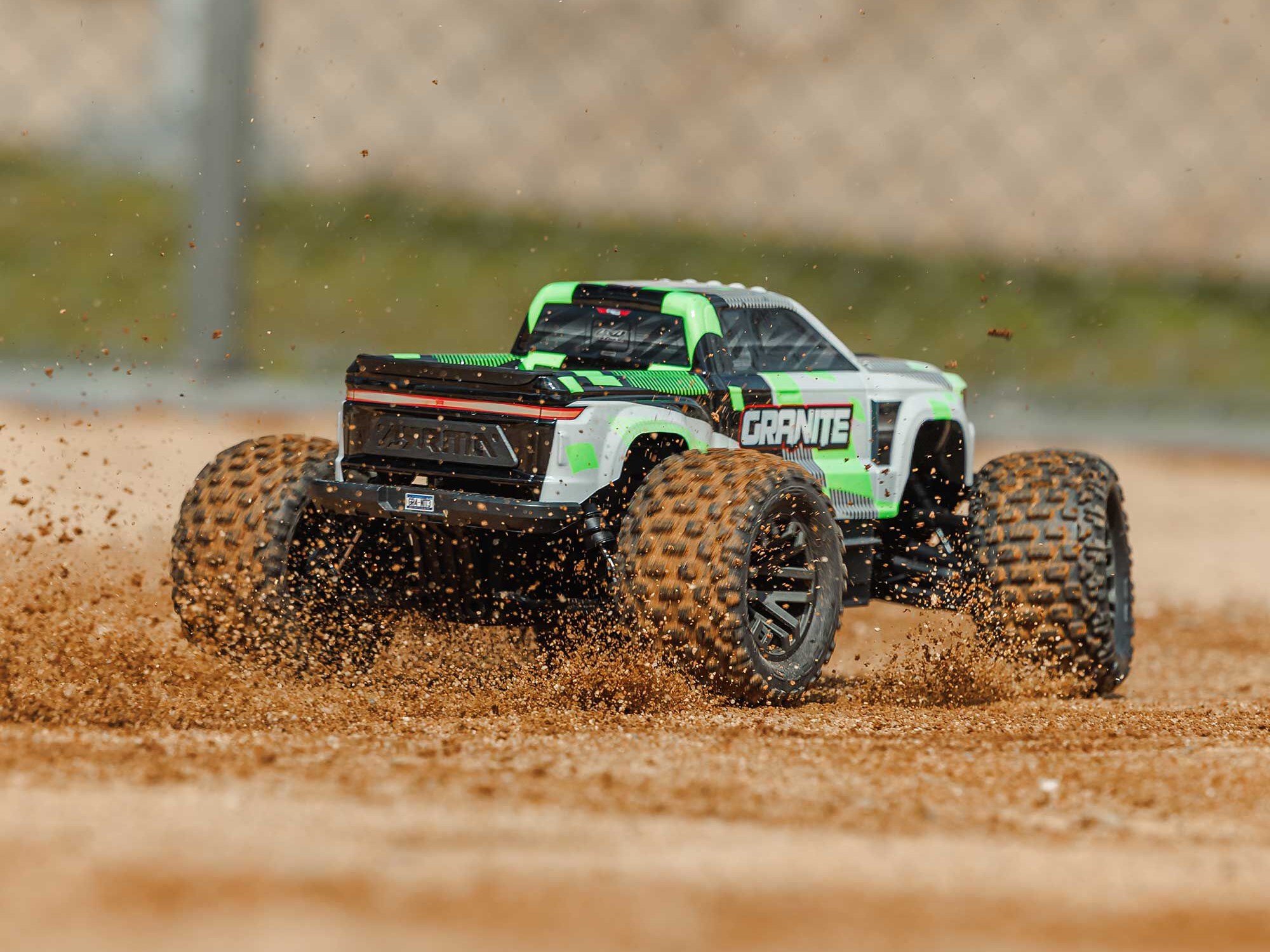 Arrma 1/10 GRANITE MEGA 665 4X4 RTR Brushed Monster Truck, Green - 18