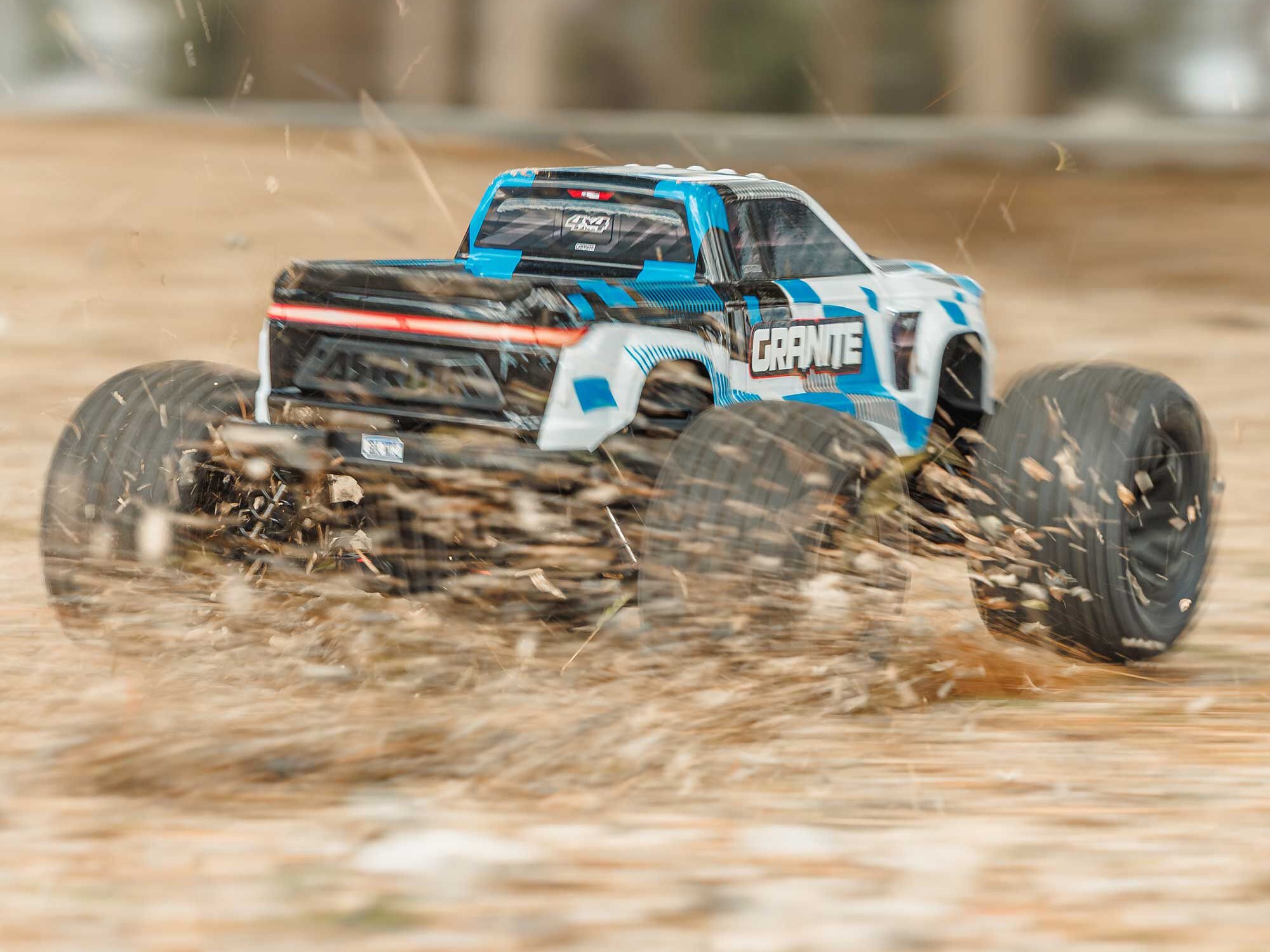 Arrma 1/10 GRANITE MEGA 665 4X4 RTR Brushed Monster Truck, Blue - 18