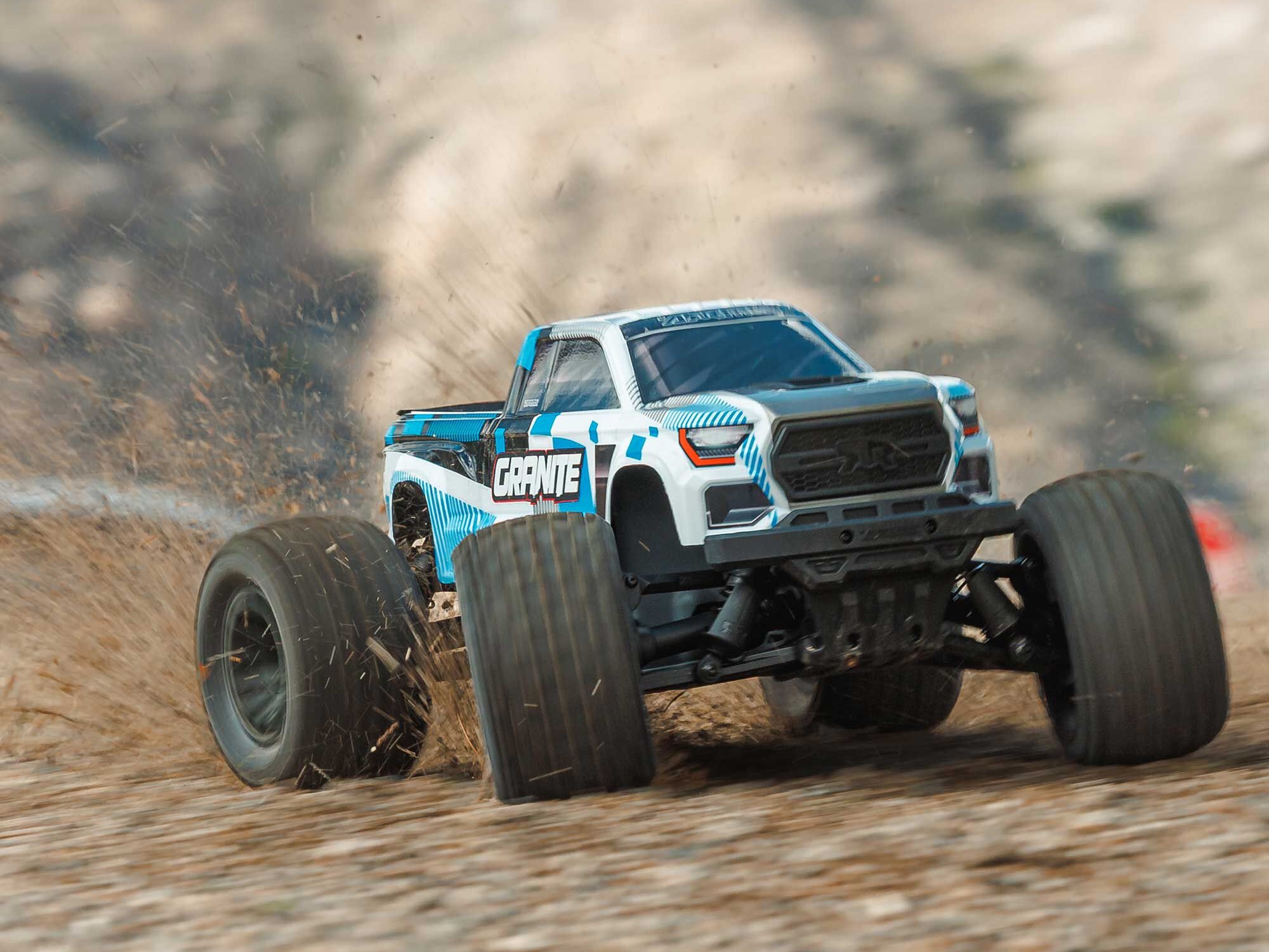 Arrma 1/10 GRANITE MEGA 665 4X4 RTR Brushed Monster Truck, Blue - 21