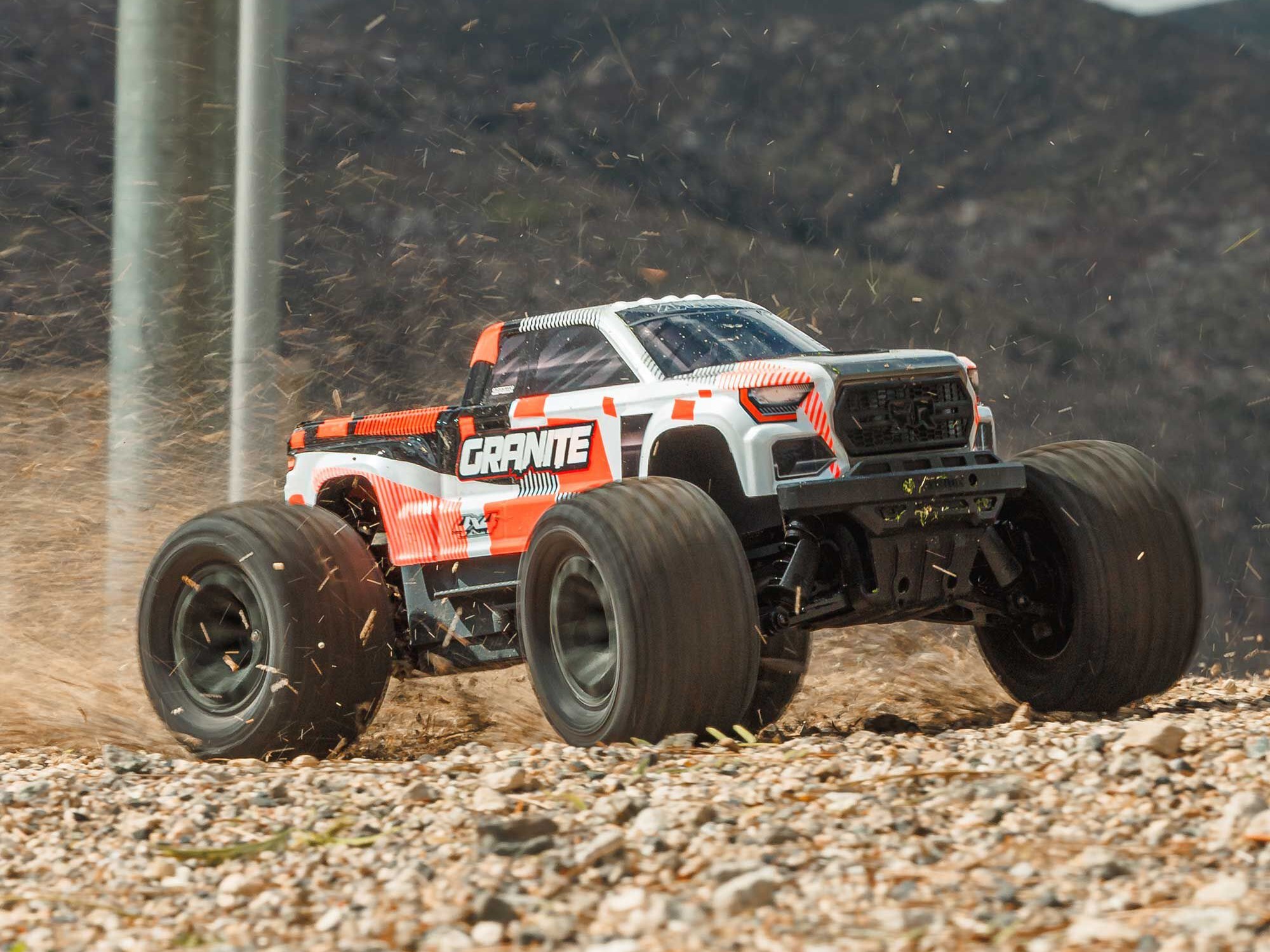 Arrma 1/10 GRANITE MEGA 665 4X4 RTR Brushed Monster Truck, Orange - 17