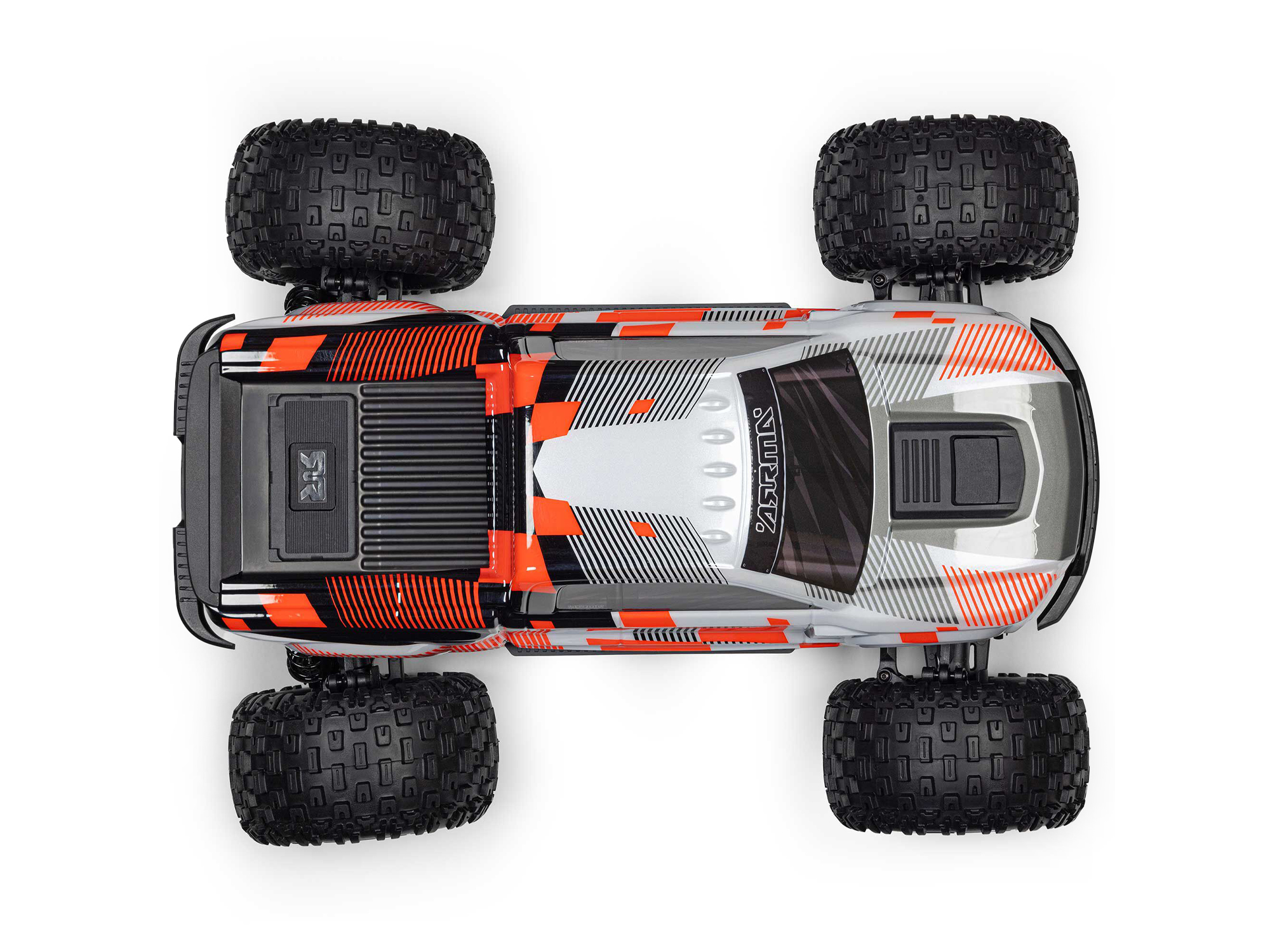 Arrma 1/10 GRANITE MEGA 665 4X4 RTR Brushed Monster Truck, Orange - 7