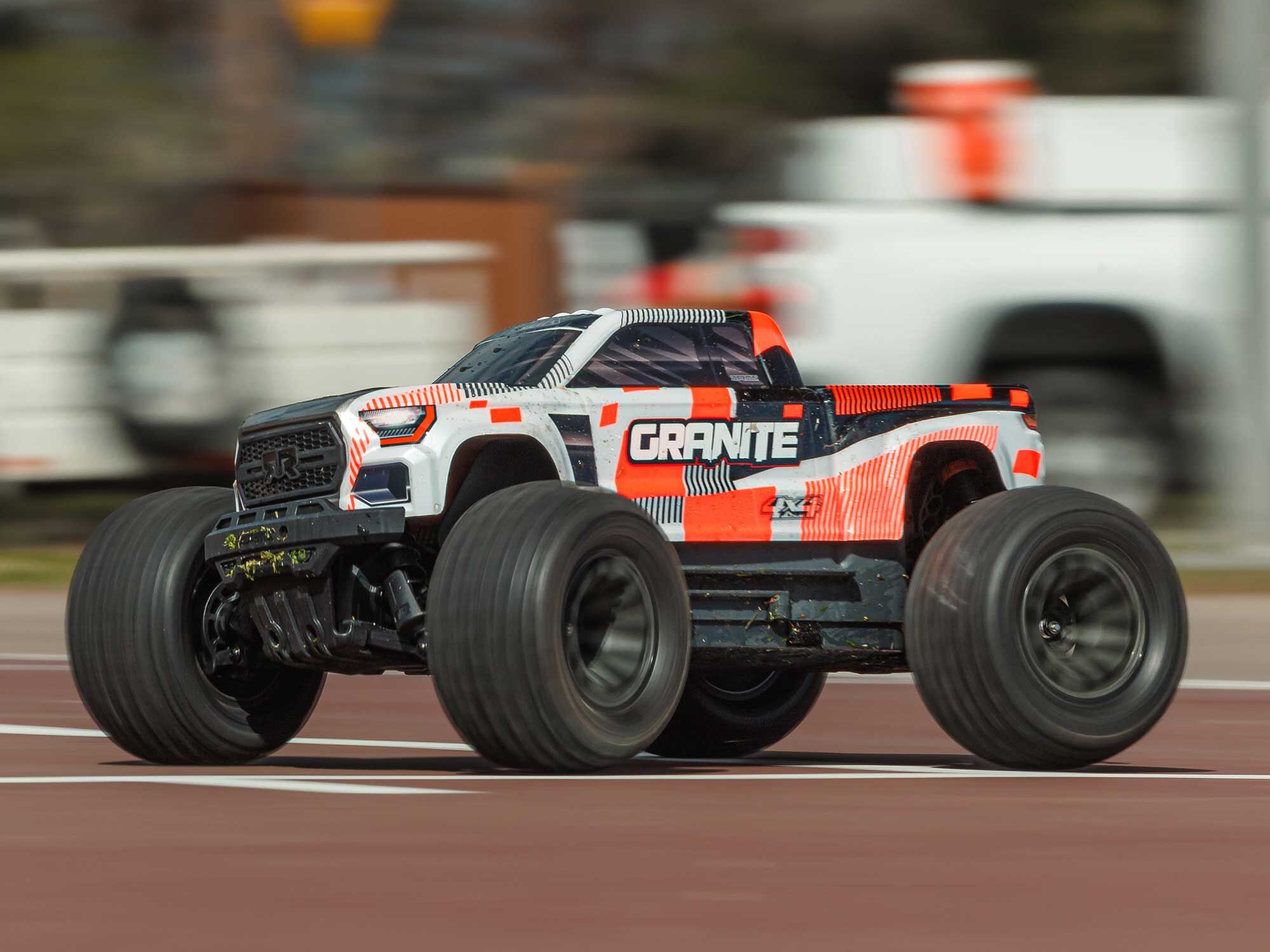 Arrma 1/10 GRANITE MEGA 665 4X4 RTR Brushed Monster Truck, Orange - 19