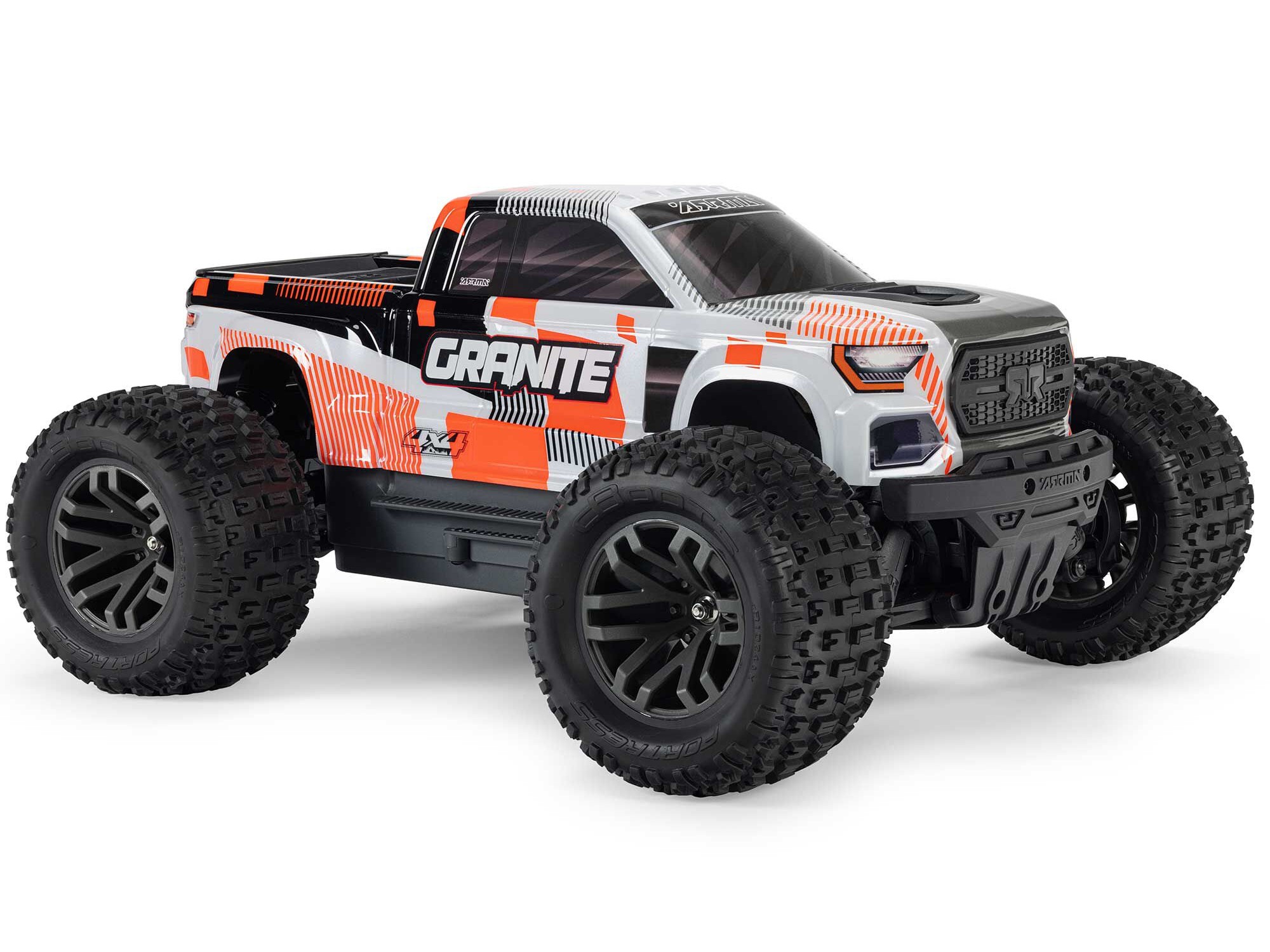 Arrma 1/10 GRANITE MEGA 665 4X4 RTR Brushed Monster Truck, Orange - 2