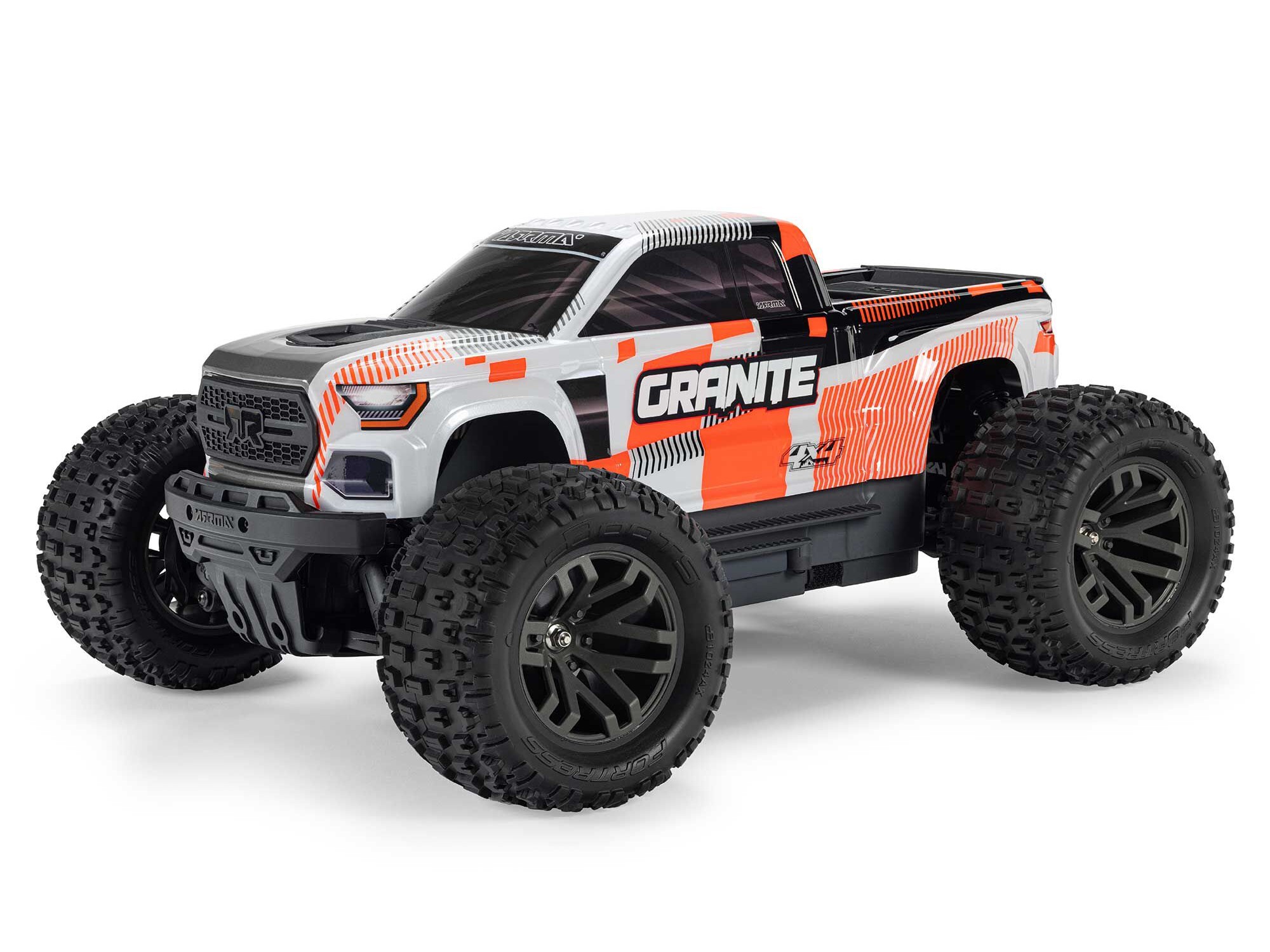Arrma 1/10 GRANITE MEGA 665 4X4 RTR Brushed Monster Truck, Orange