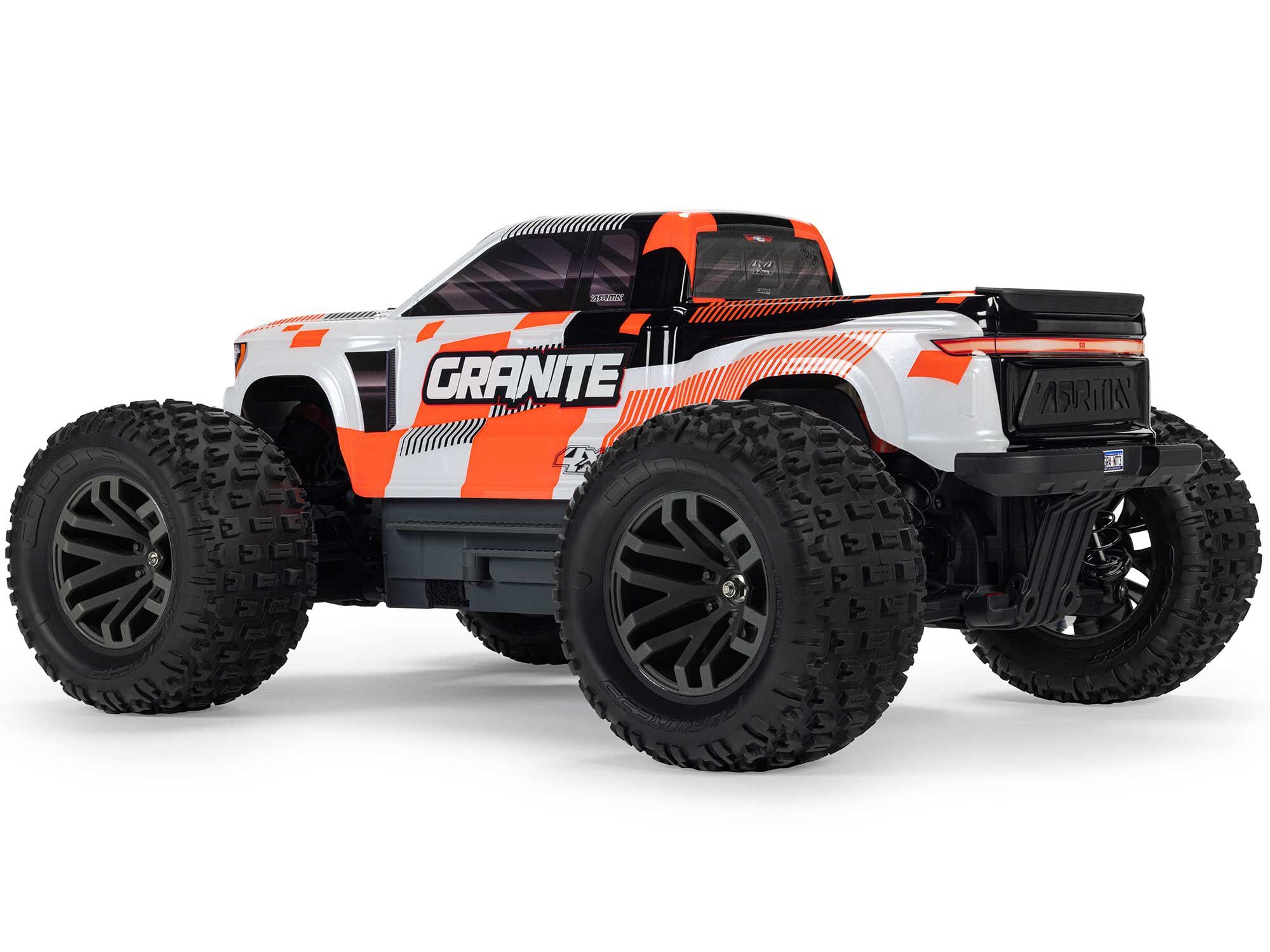 Arrma 1/10 GRANITE MEGA 665 4X4 RTR Brushed Monster Truck, Orange - 3