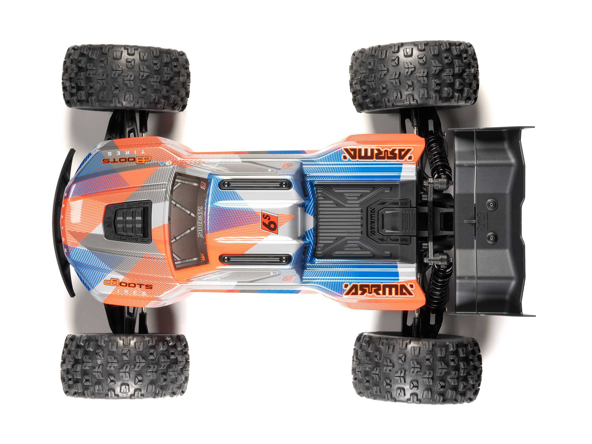 Arrma 1/8 KRATON 6S 4X4 RTR Brushless Speed Truck, Blue/Orange - 6