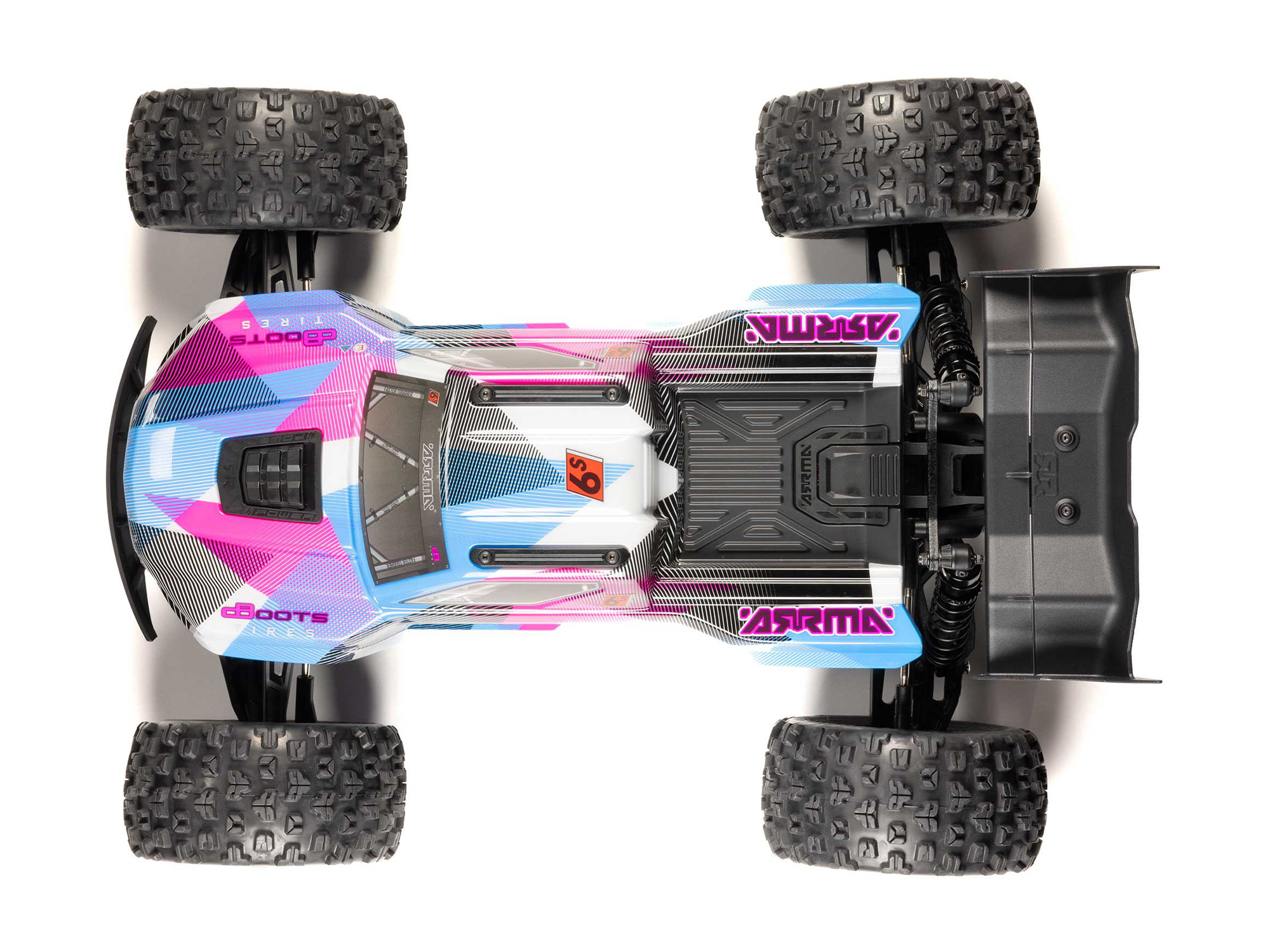 Arrma 1/8 KRATON 6S 4X4 RTR Brushless Speed Truck, Blue/Pink - 6