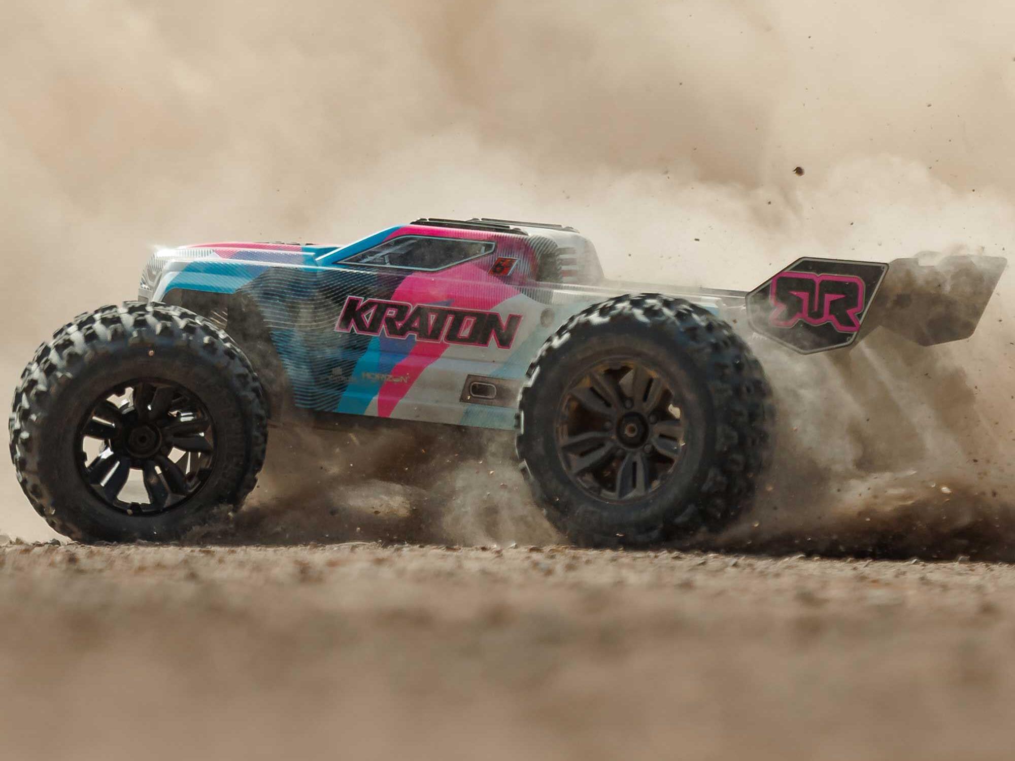 Arrma 1/8 KRATON 6S 4X4 RTR Brushless Speed Truck, Blue/Pink - 19