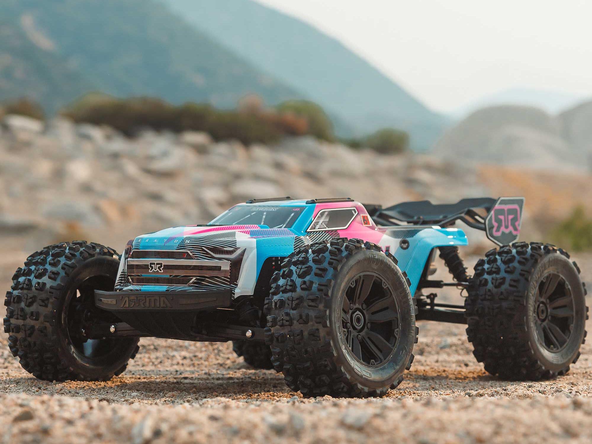 Arrma 1/8 KRATON 6S 4X4 RTR Brushless Speed Truck, Blue/Pink - 16