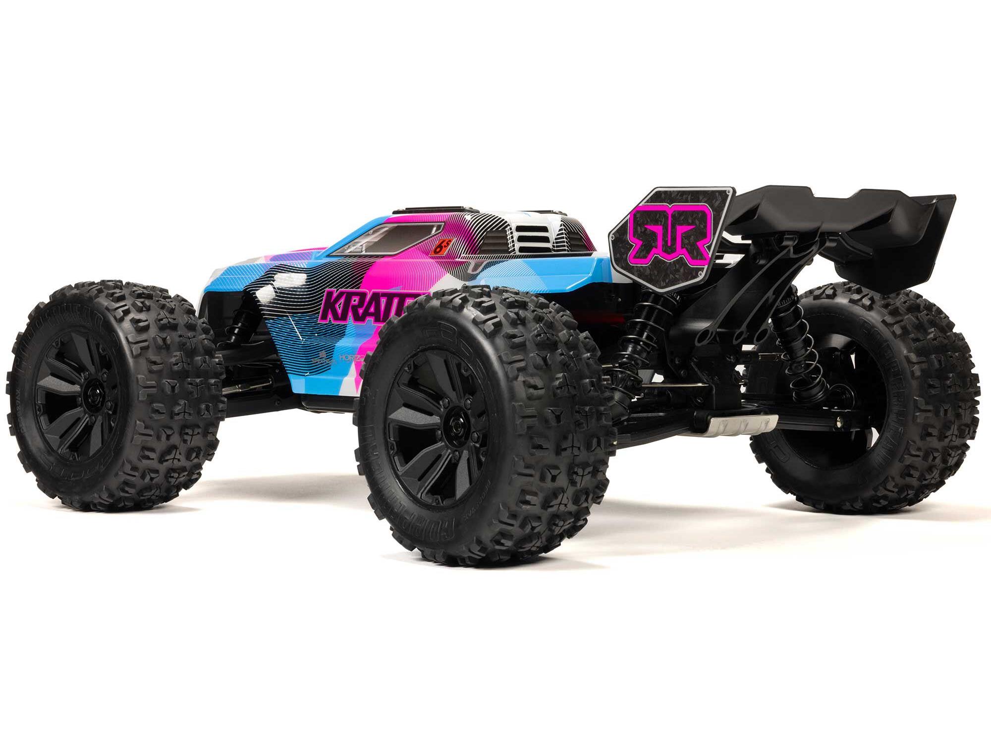 Arrma 1/8 KRATON 6S 4X4 RTR Brushless Speed Truck, Blue/Pink - 2