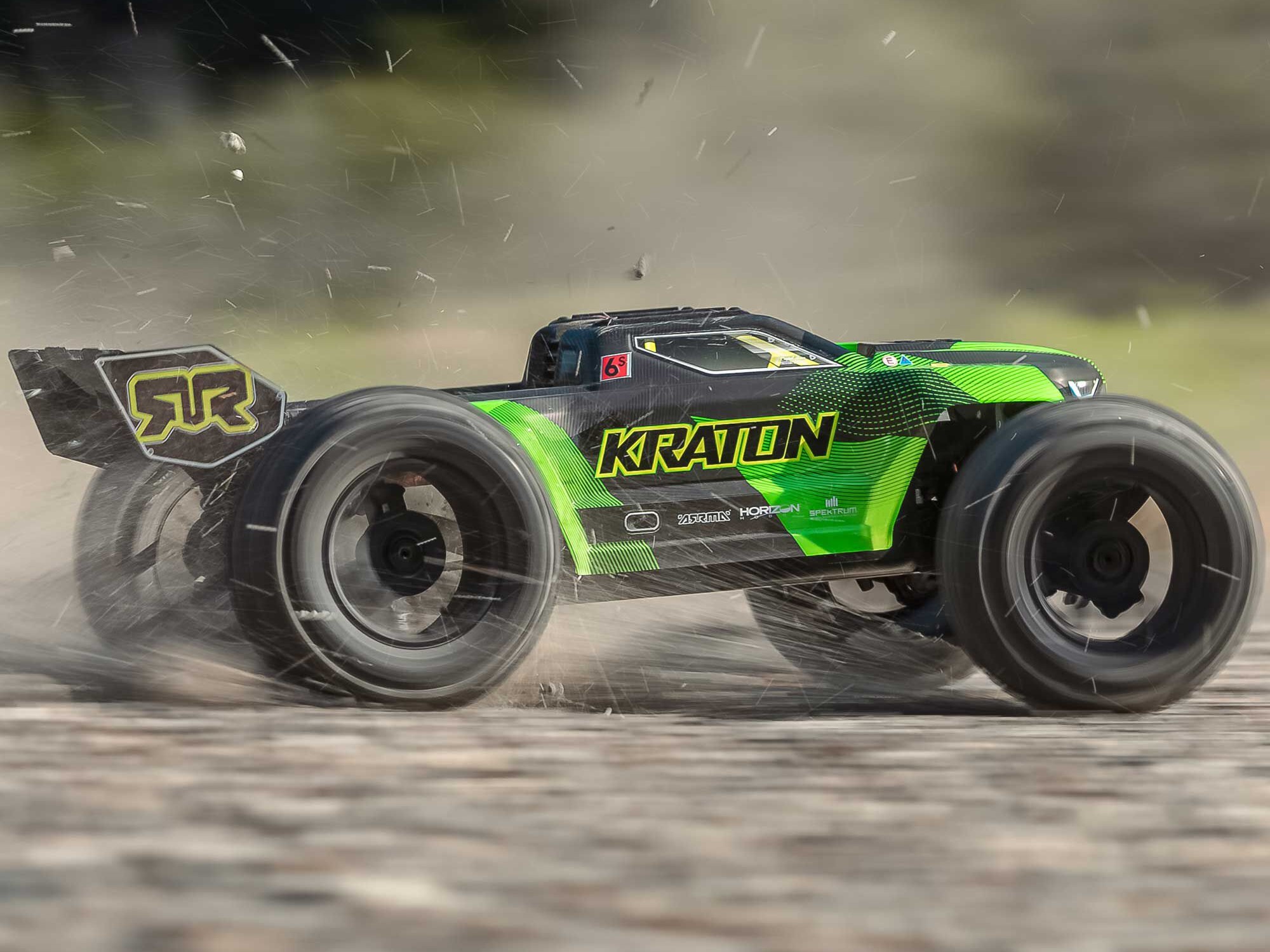 Arrma 1/8 KRATON 4X4 6S BLX BRUSHLESS V6 SPEED TRUCK RTR (Green/Black) - 24
