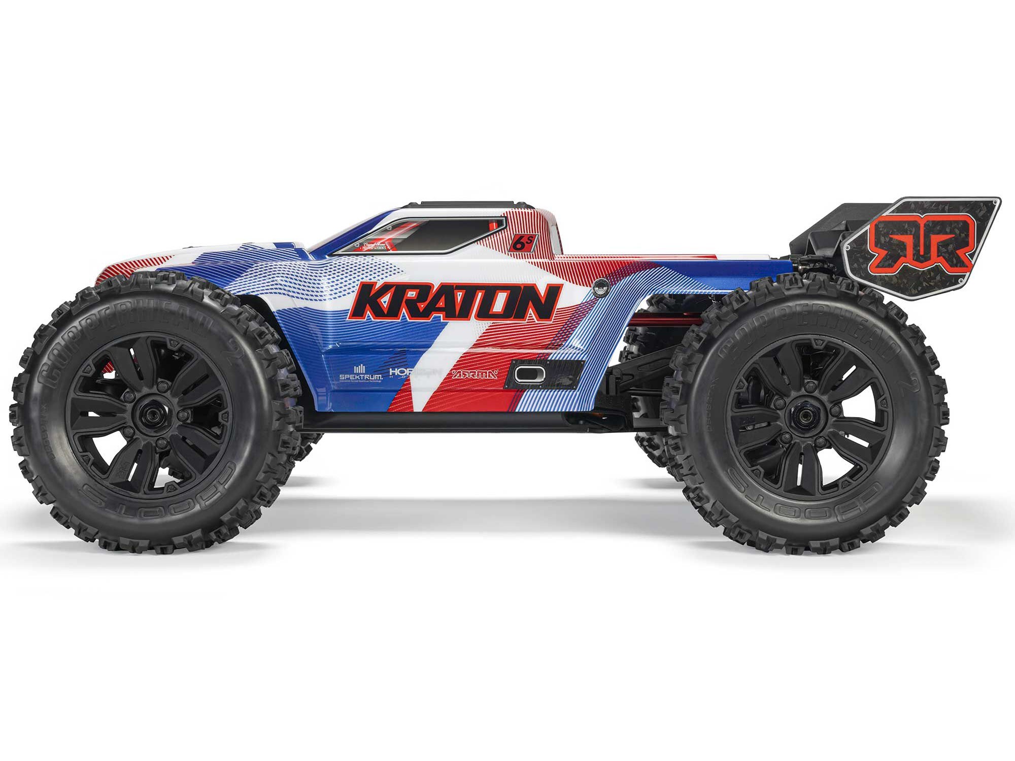 Arrma 1/8 KRATON 4X4 6S BLX BRUSHLESS V6 SPEED TRUCK RTR (Blue/Red) - 7