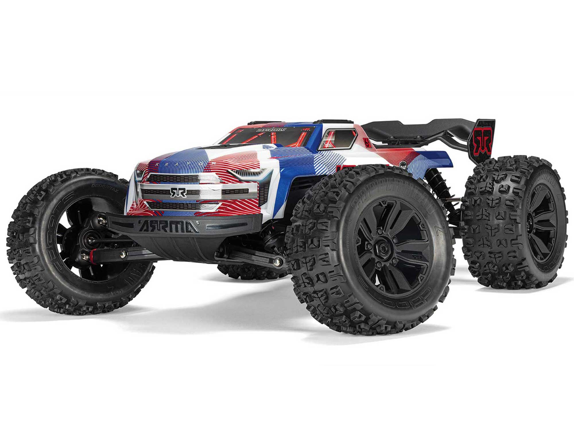 Arrma 1/8 KRATON 4X4 6S BLX BRUSHLESS V6 SPEED TRUCK RTR (Blue/Red)
