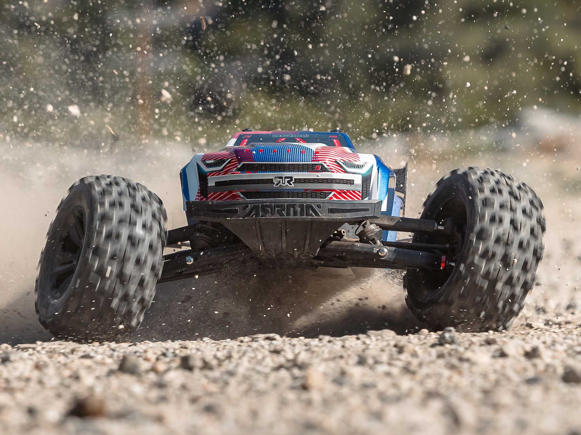 Arrma 1/8 KRATON 4X4 6S BLX BRUSHLESS V6 SPEED TRUCK RTR (Blue/Red) - 22