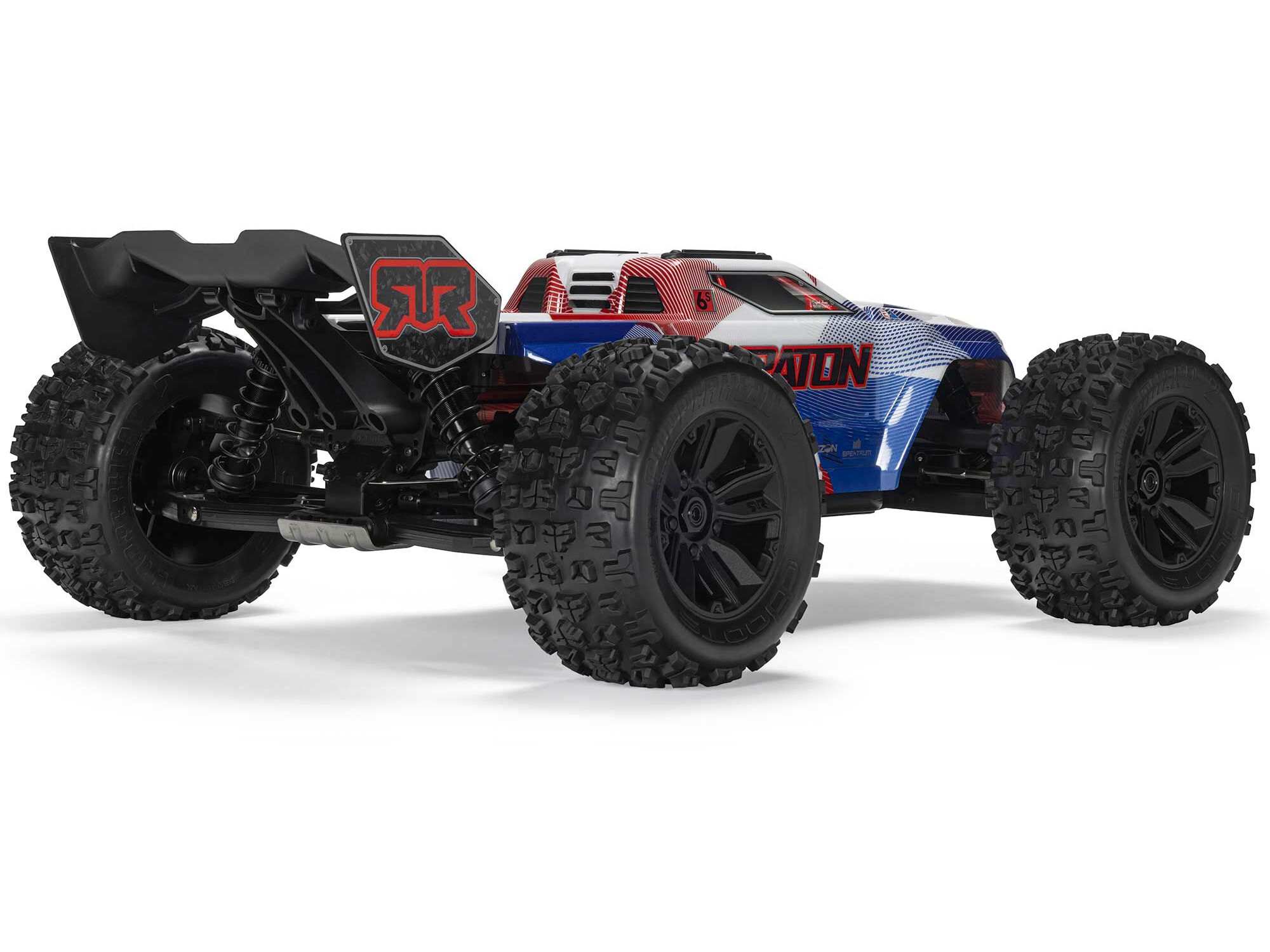 Arrma 1/8 KRATON 4X4 6S BLX BRUSHLESS V6 SPEED TRUCK RTR (Blue/Red) - 2