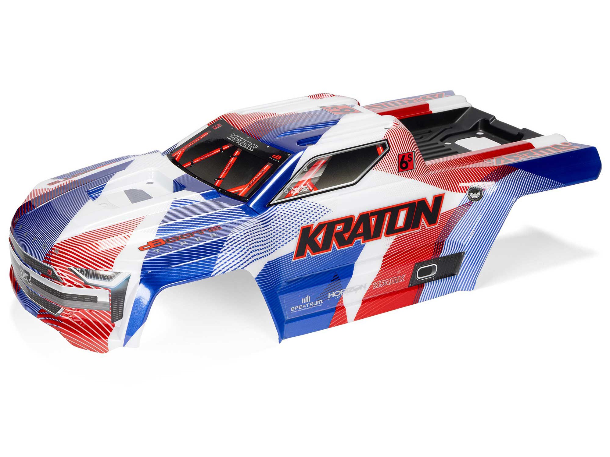 Arrma 1/8 KRATON 4X4 6S BLX BRUSHLESS V6 SPEED TRUCK RTR (Blue/Red) - 8