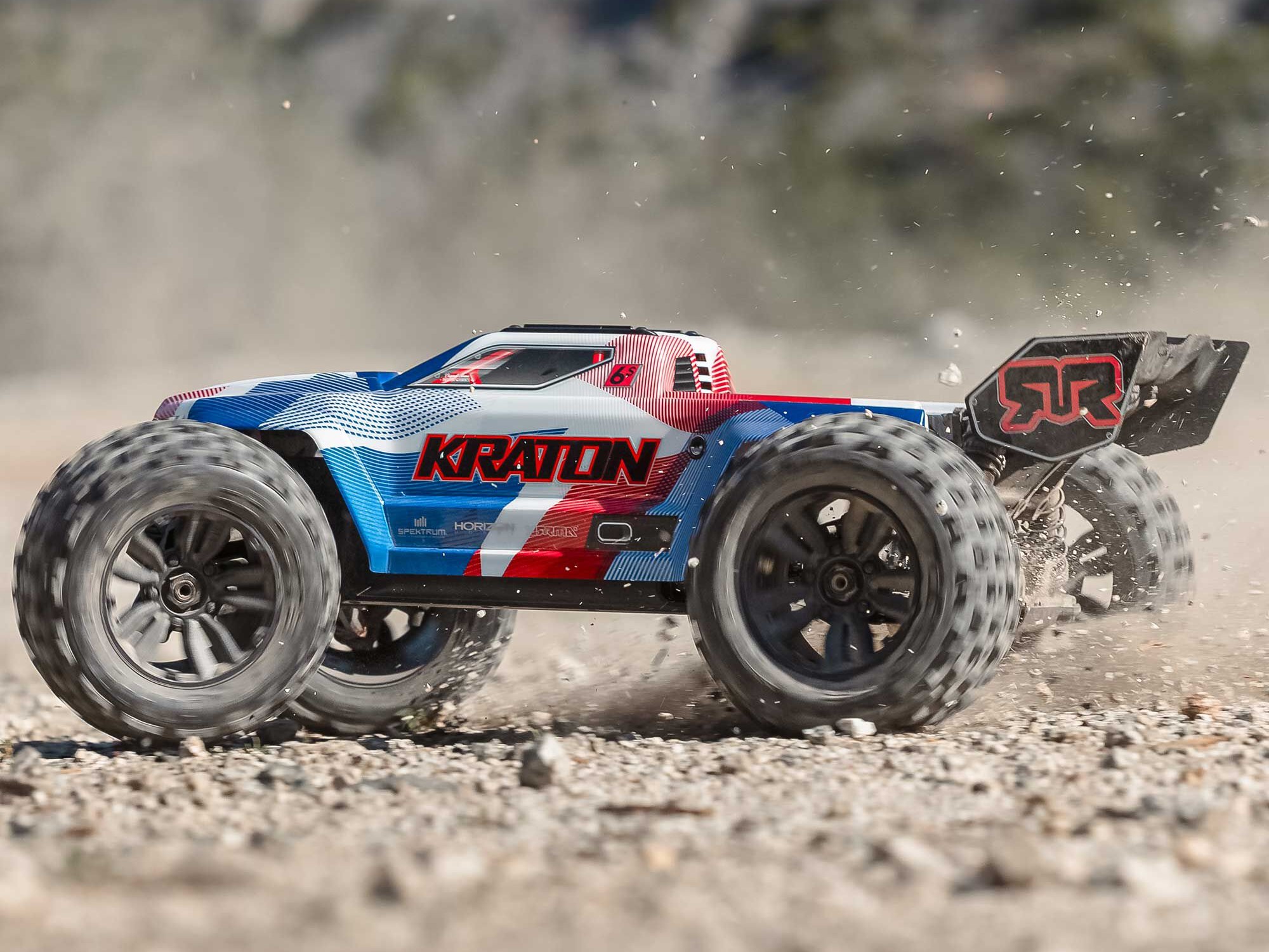 Arrma 1/8 KRATON 4X4 6S BLX BRUSHLESS V6 SPEED TRUCK RTR (Blue/Red) - 21