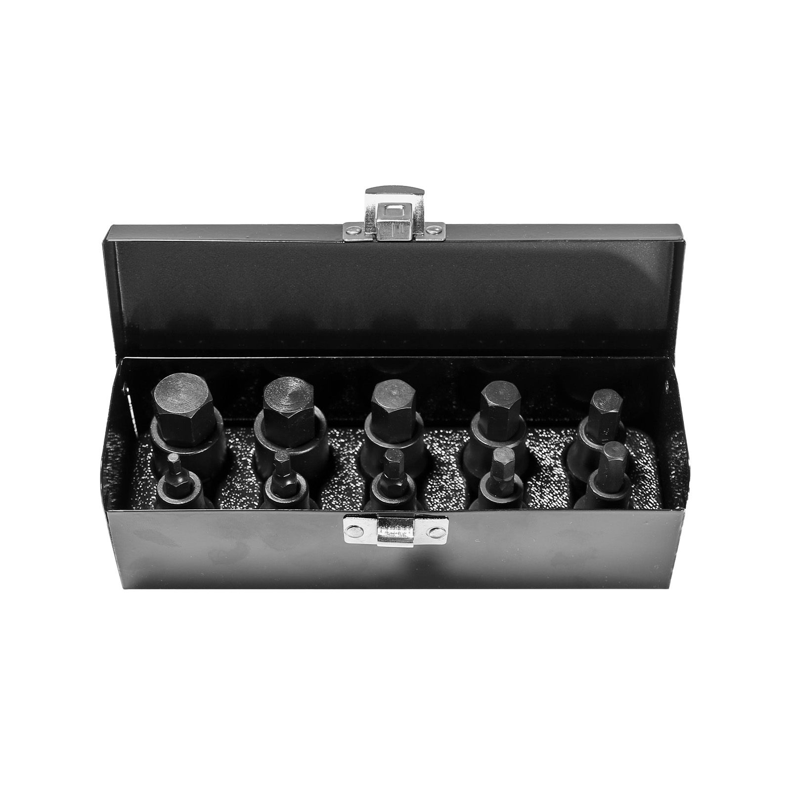 Hex Impact Socket Set 10 delar 1/2 55 mm 4,5,6,7,8,10,12,14,17,19 mm