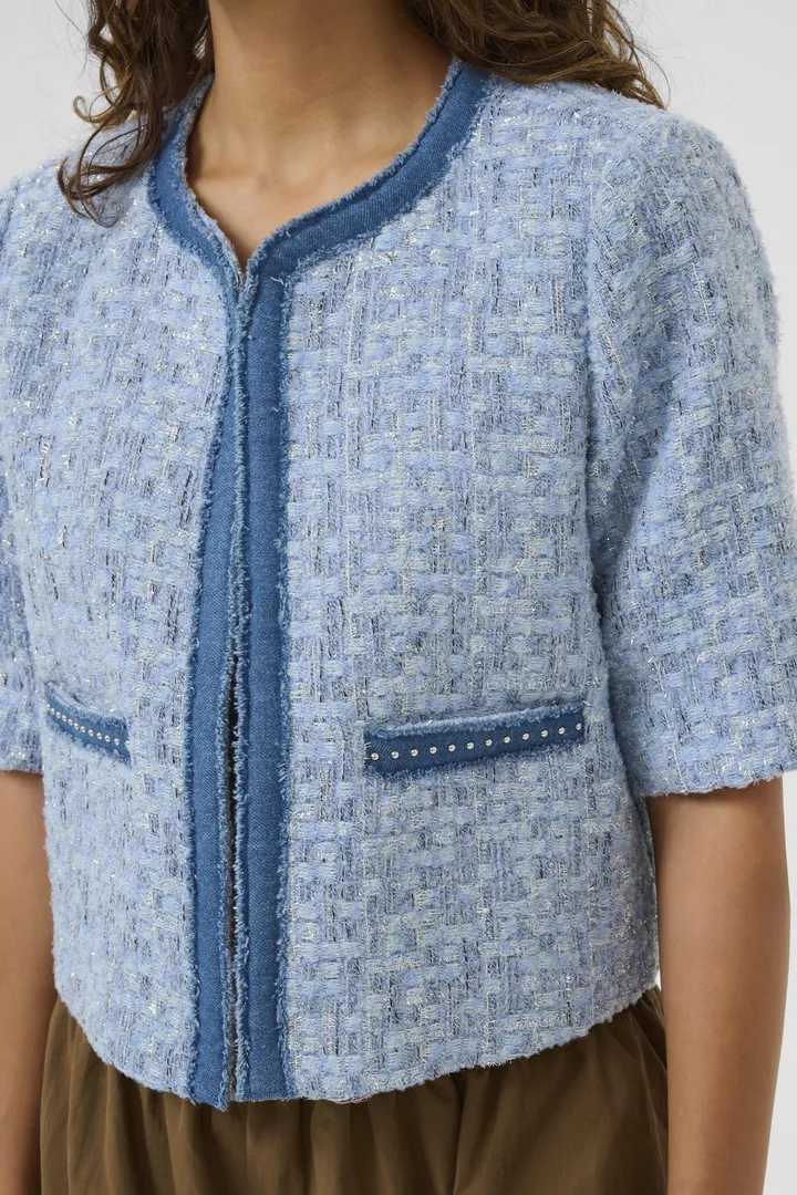 Culture Pana SS Jacket Blue Check - 2