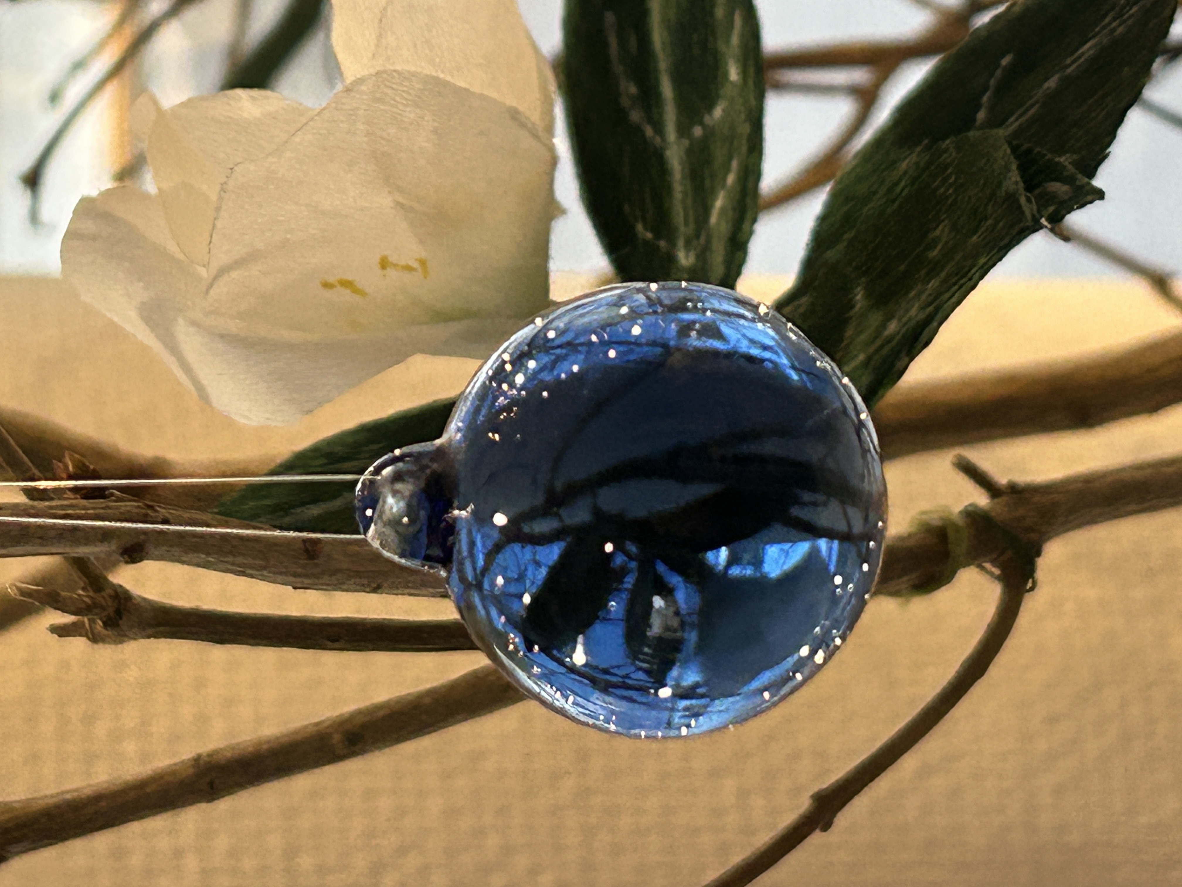 Glaskula blå 40 mm