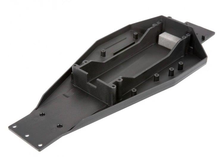 Traxxas Chassi Bottenplatta Svart (Långt Batteri) Bandit/Rustler