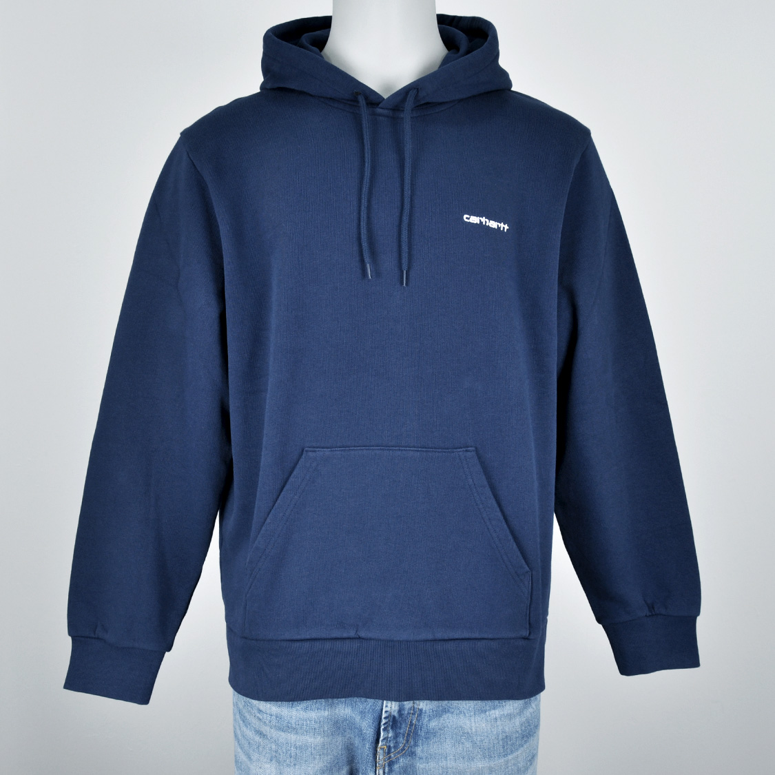 Carhartt WIP - Hooded Script Embroidery Sweat Jupiter/White