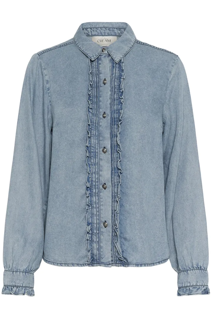 Cream Ellie Blouse Seattle Mid Blu Denim - 2